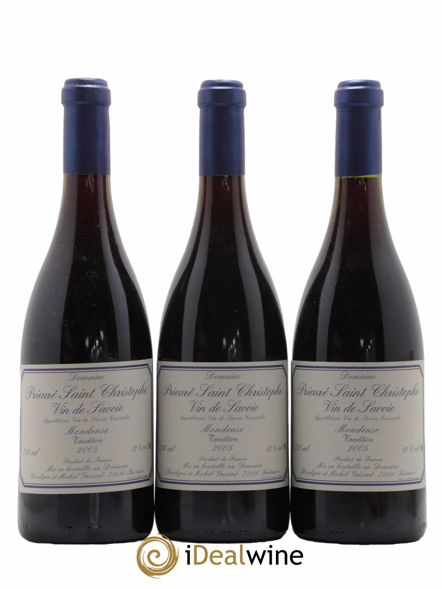 Vin de Savoie Mondeuse Tradition Prieuré Saint Christophe (Domaine) 2005 - Lot de 3 bouteilles - 0