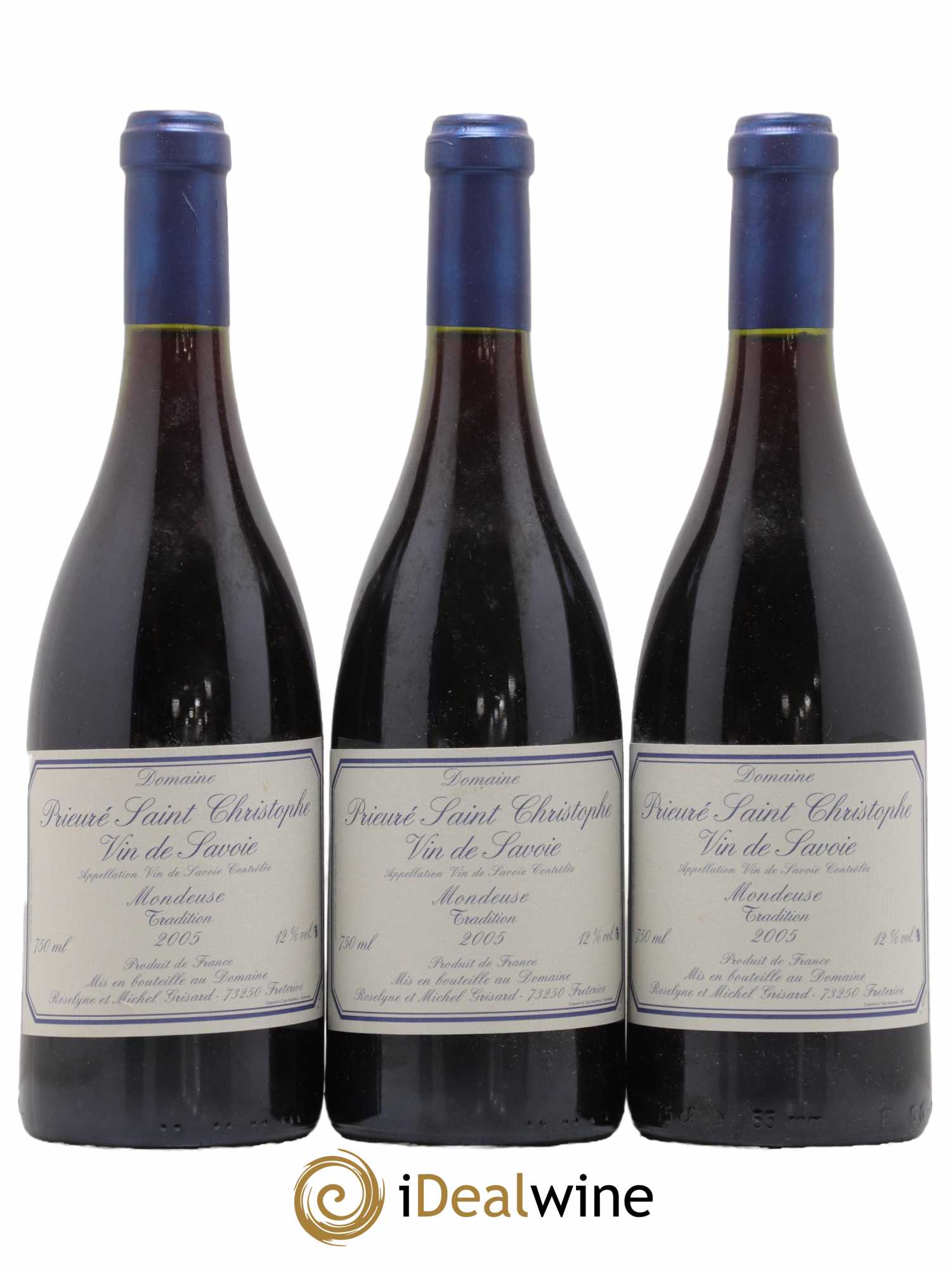 Vin de Savoie Mondeuse Tradition Prieuré Saint Christophe (Domaine) 2005 - Lot de 3 bouteilles - 0