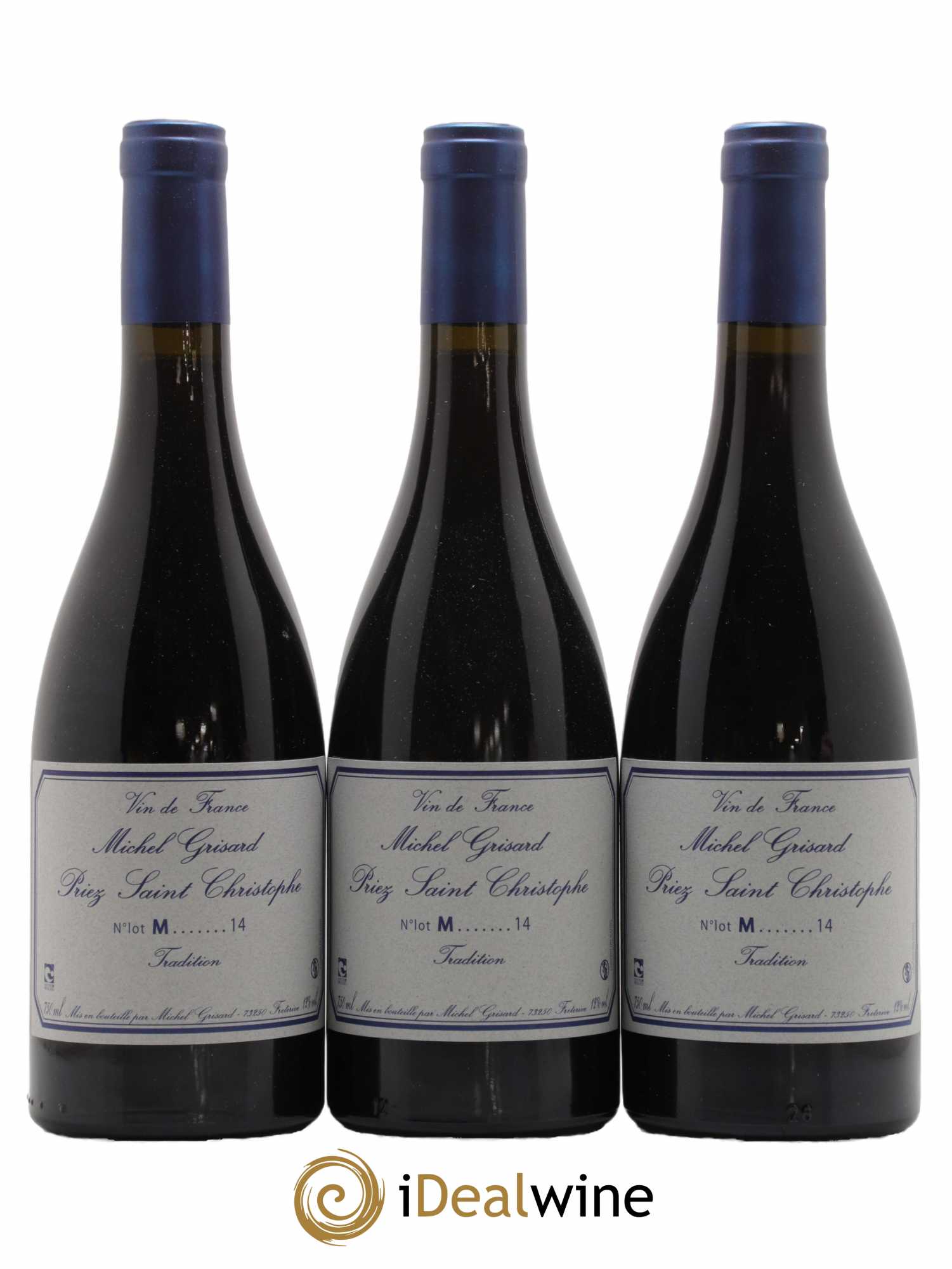 Vin de France Priez Saint Christophe Michel Grisard 2014 - Lot de 3 bouteilles - 0