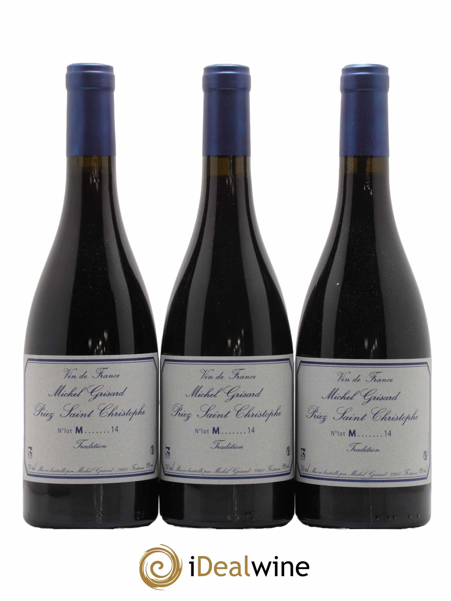 Vin de France Priez Saint Christophe Michel Grisard 2014 - Lot de 3 bouteilles - 0