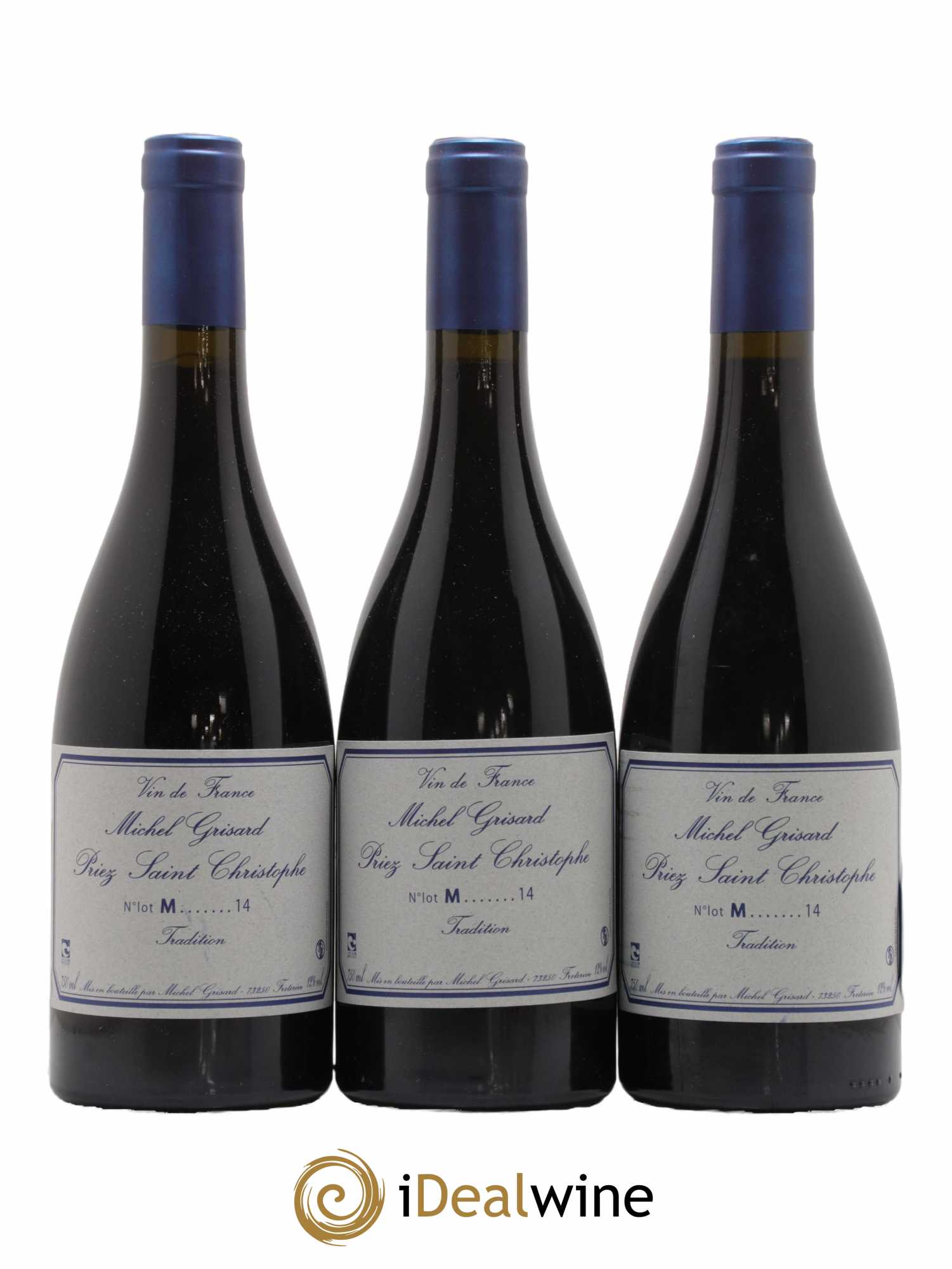 Vin de France Priez Saint Christophe Michel Grisard 2014 - Lot de 3 bouteilles - 0