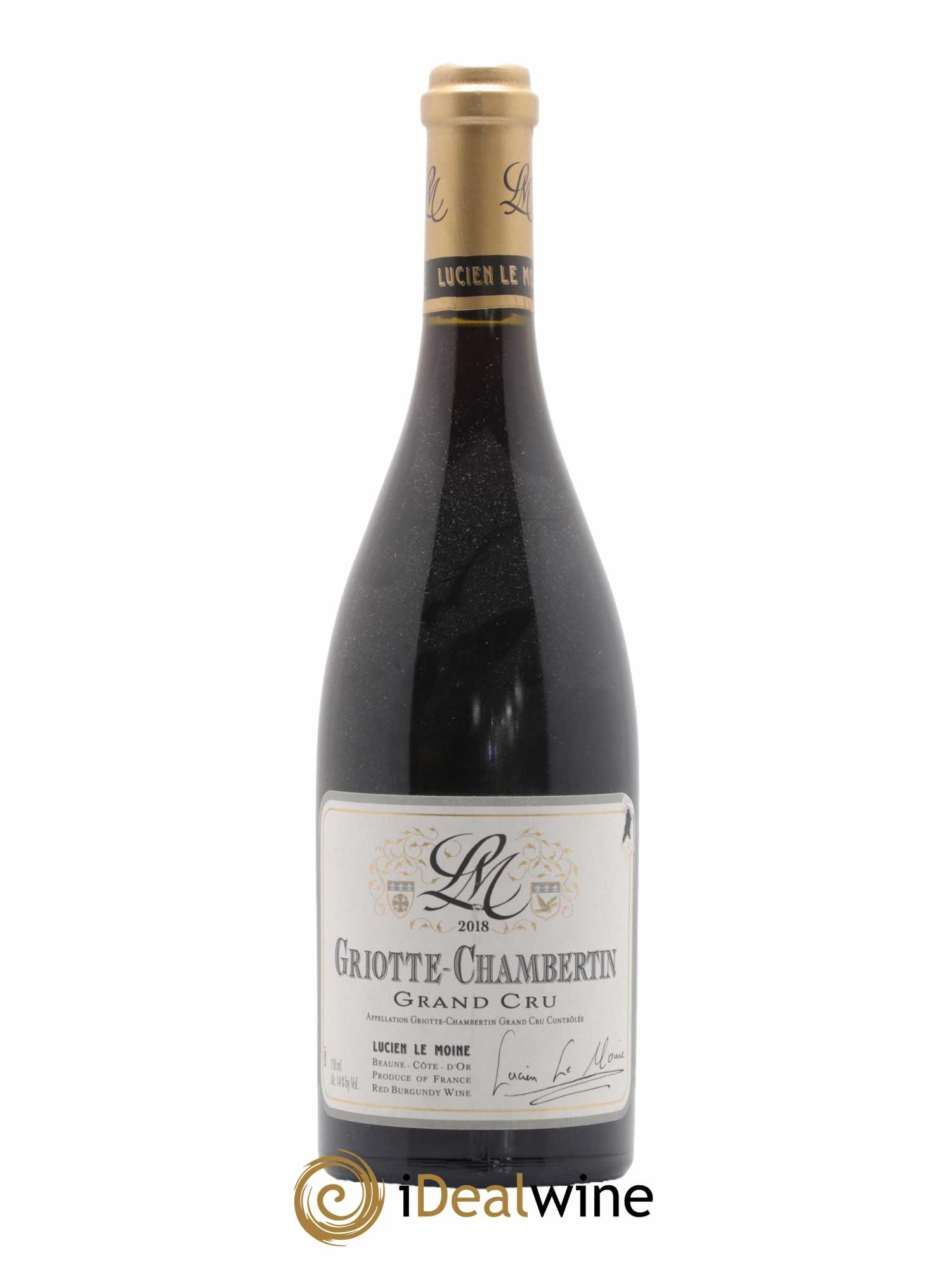 Griotte-Chambertin Grand Cru Lucien Le Moine 2018 - Lot de 1 bouteille - 0