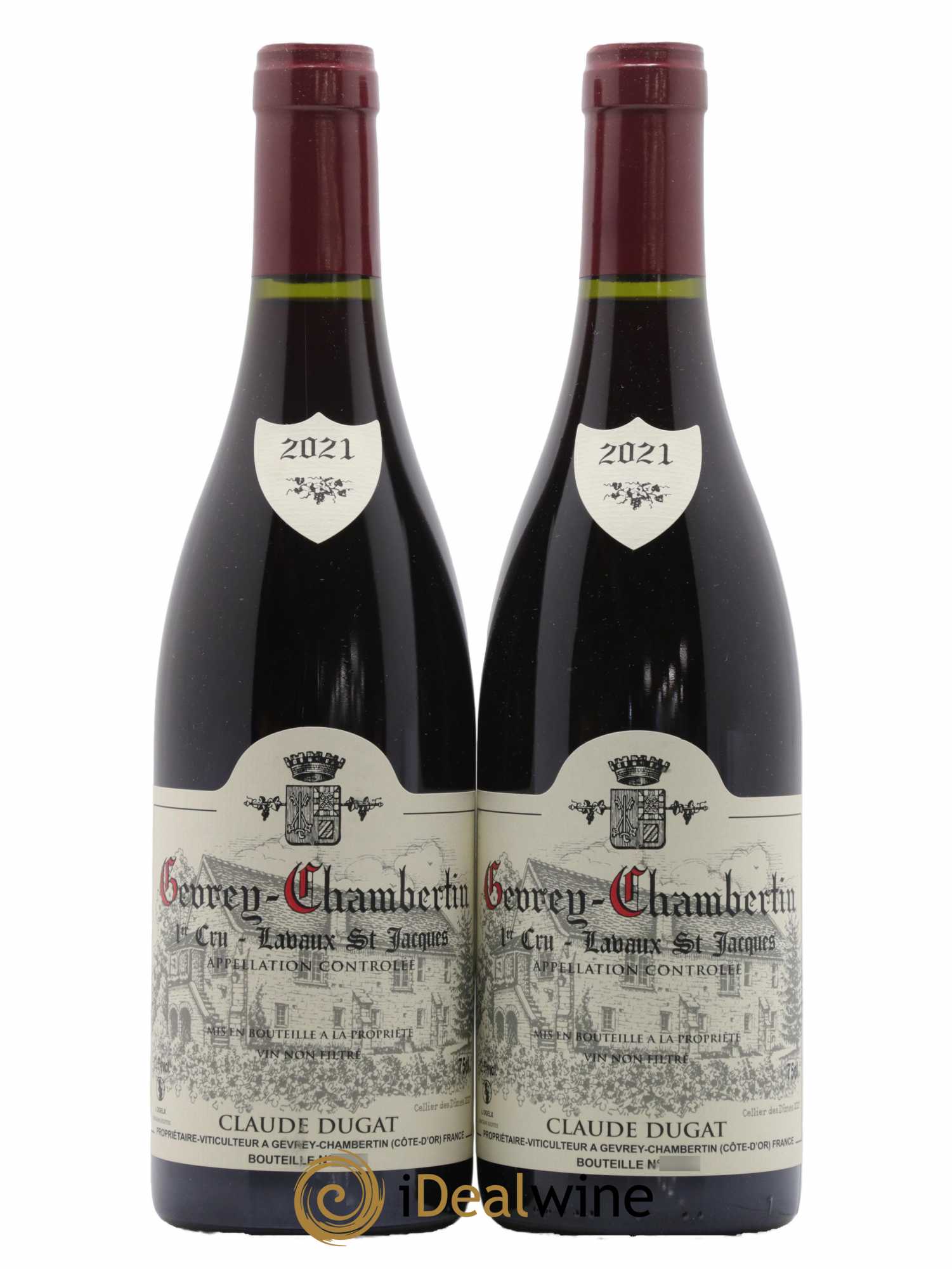 Gevrey-Chambertin 1er Cru Lavaux Saint-Jacques Claude Dugat 2021 - Lot de 2 bouteilles - 0