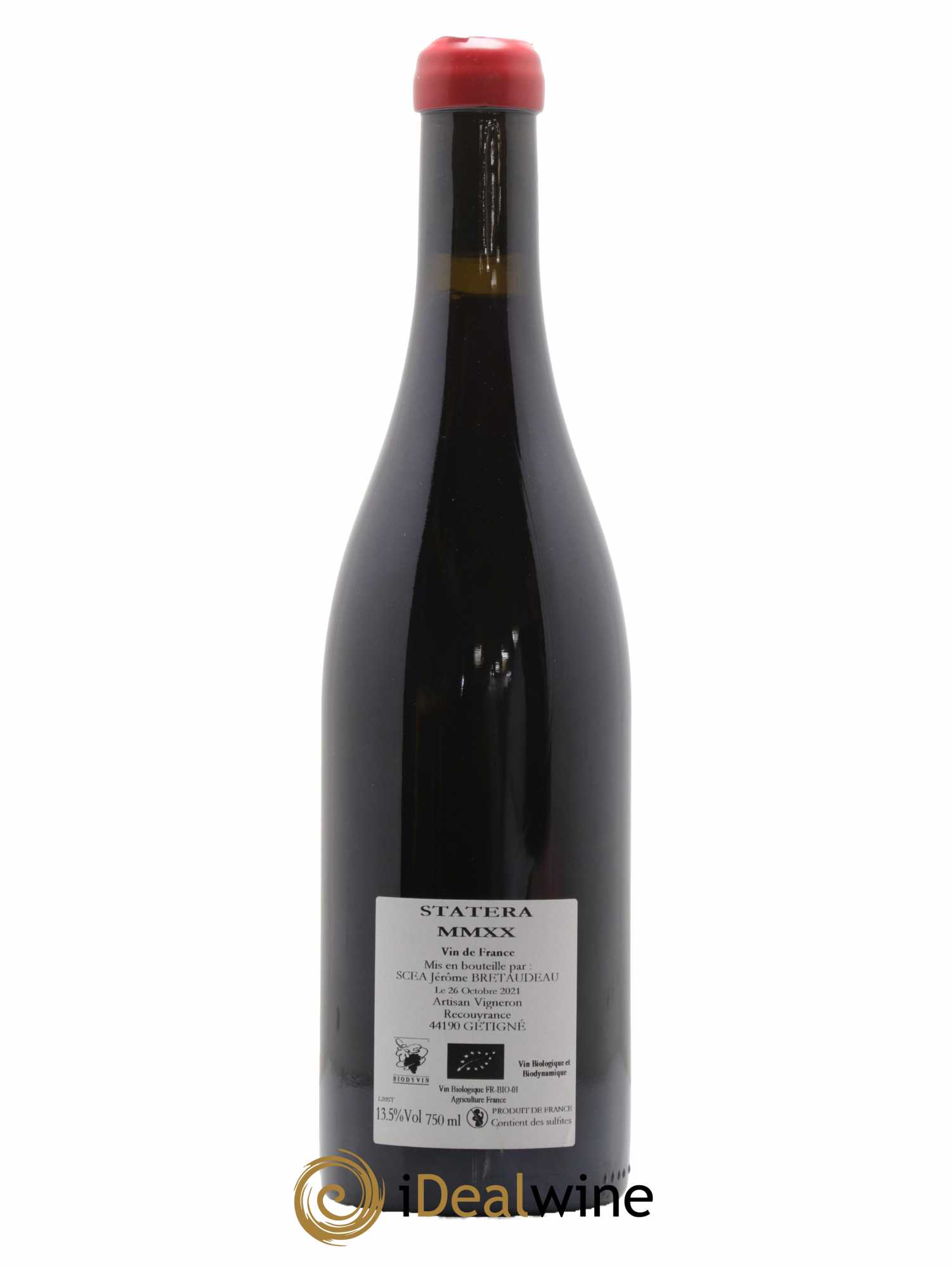 Vin de France Statera Jérôme Bretaudeau - Domaine de Bellevue 2020 - Lot de 1 bouteille - 1