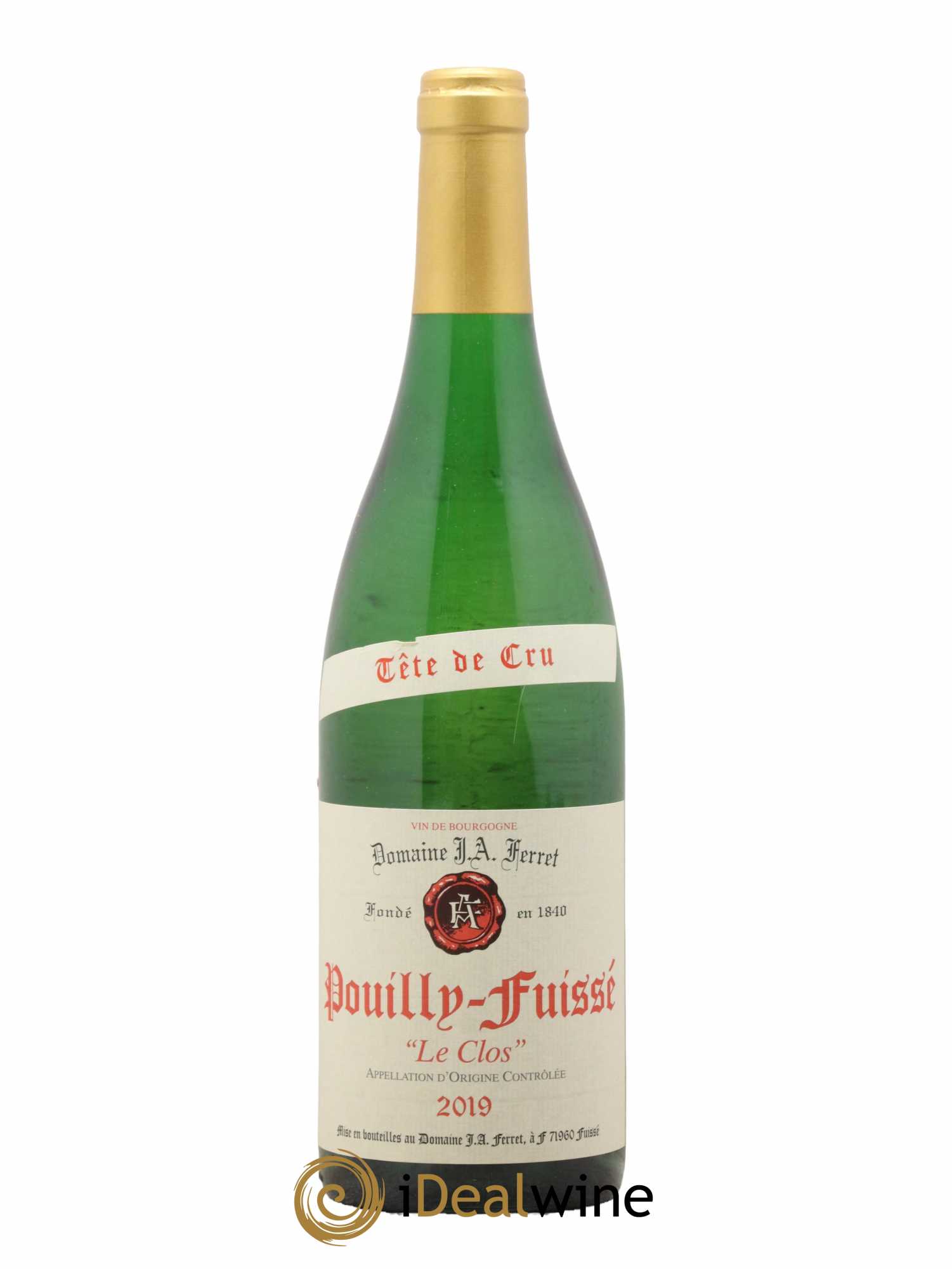 Pouilly-Fuissé Tête de Cru Le Clos J.A. Ferret (Domaine) 2019 - Lot de 1 bouteille - 0