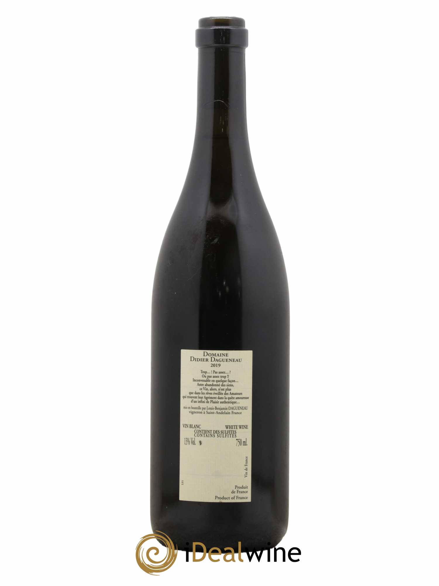 Vin de France Blanc Etc Dagueneau (Domaine Didier - Louis-Benjamin) 2019 - Lot de 1 bouteille - 1