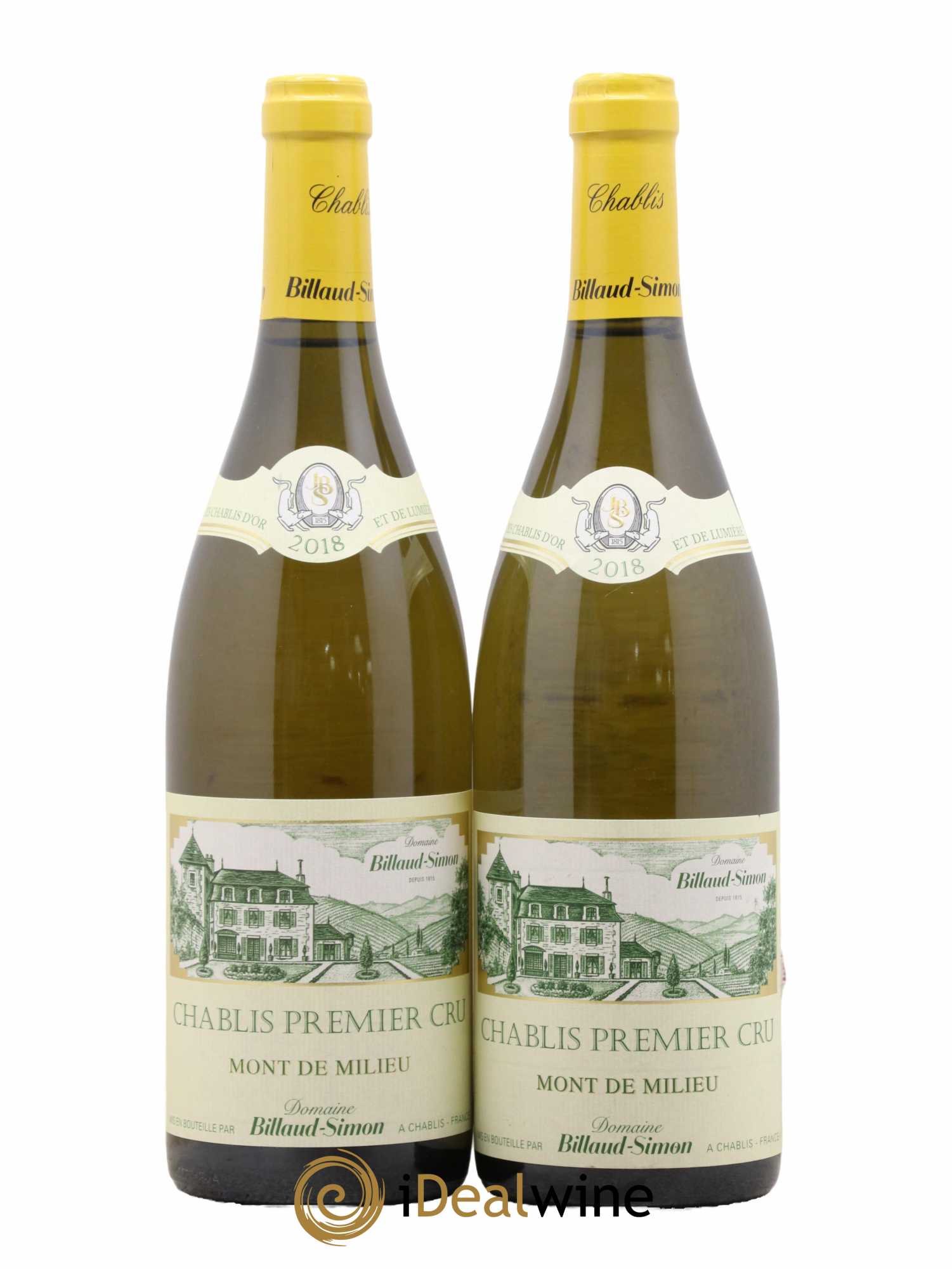 Chablis 1er Cru Mont de Milieu Billaud-Simon (Domaine) 2018 - Lotto di 2 bottiglie - 0