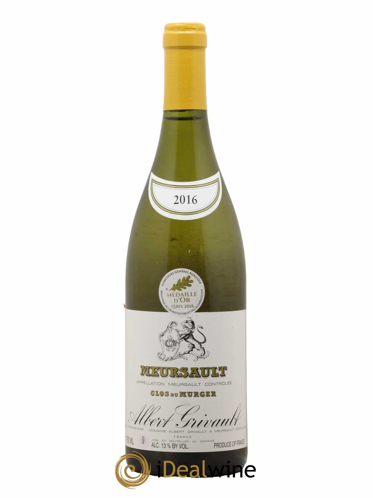 Meursault Clos du Murger Albert Grivault 2016 - Lot de 1 bouteille - 0