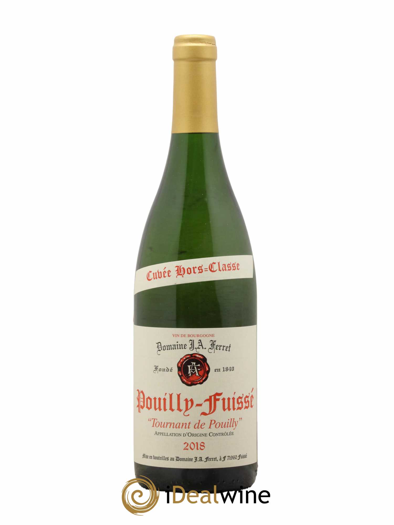 Pouilly-Fuissé 1er Cru Hors Classe Tournant de Pouilly J.A. Ferret (Domaine) 2018 - Lot de 1 bouteille - 0
