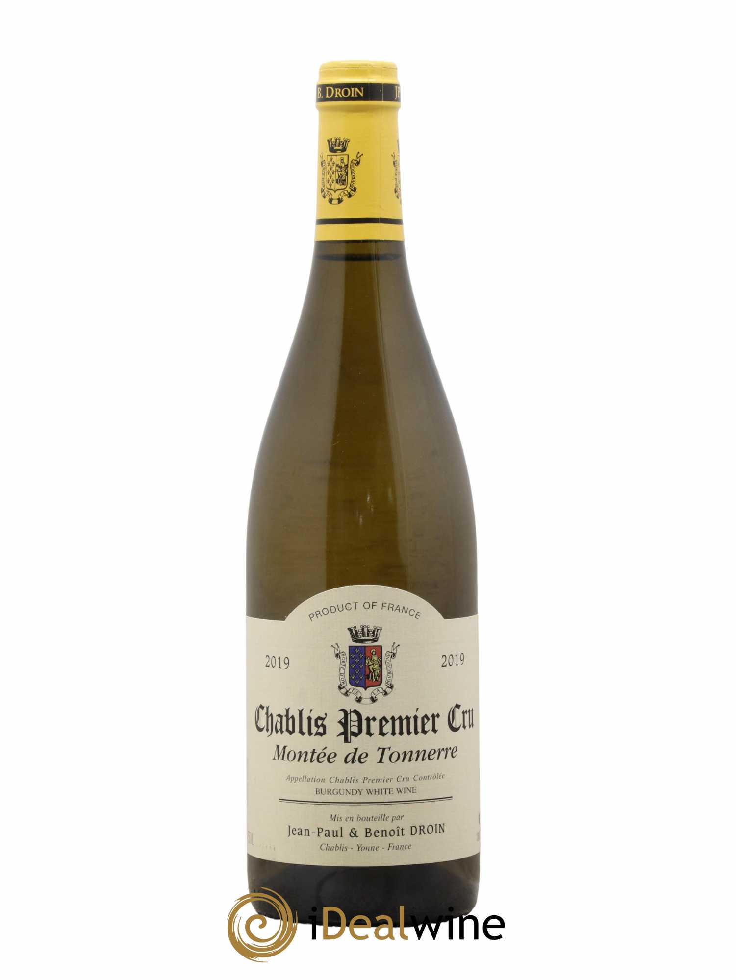 Chablis 1er Cru Montée de Tonnerre Jean-Paul & Benoît Droin (Domaine) 2019 - Lot de 1 bouteille - 0