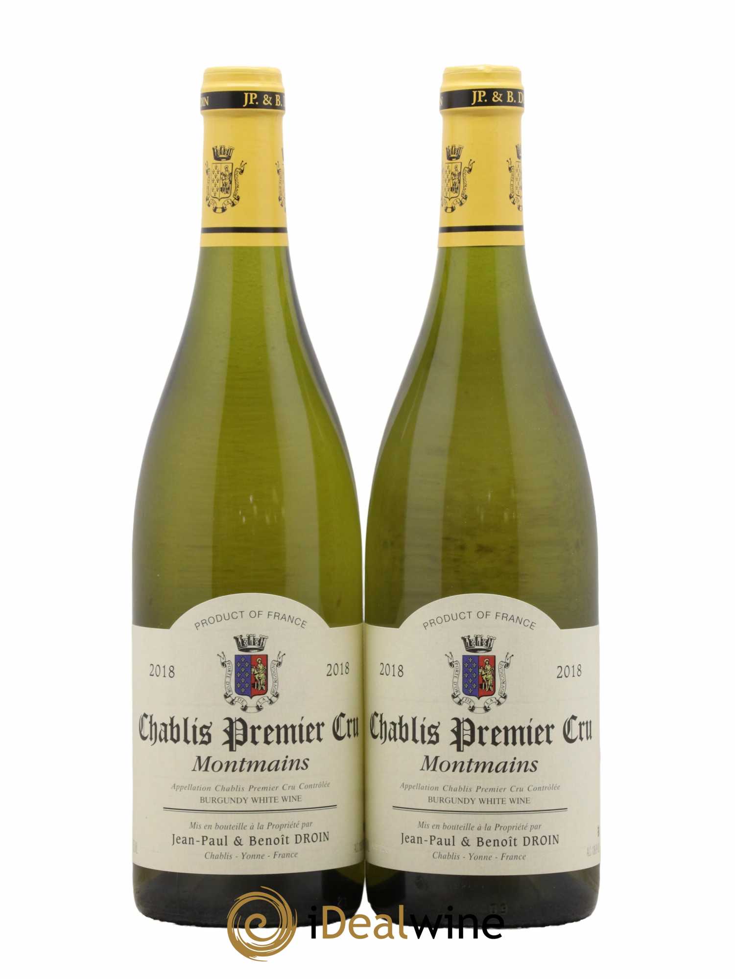 Chablis 1er Cru Montmains Jean-Paul & Benoît Droin (Domaine) 2018 - Lot de 2 bouteilles - 0