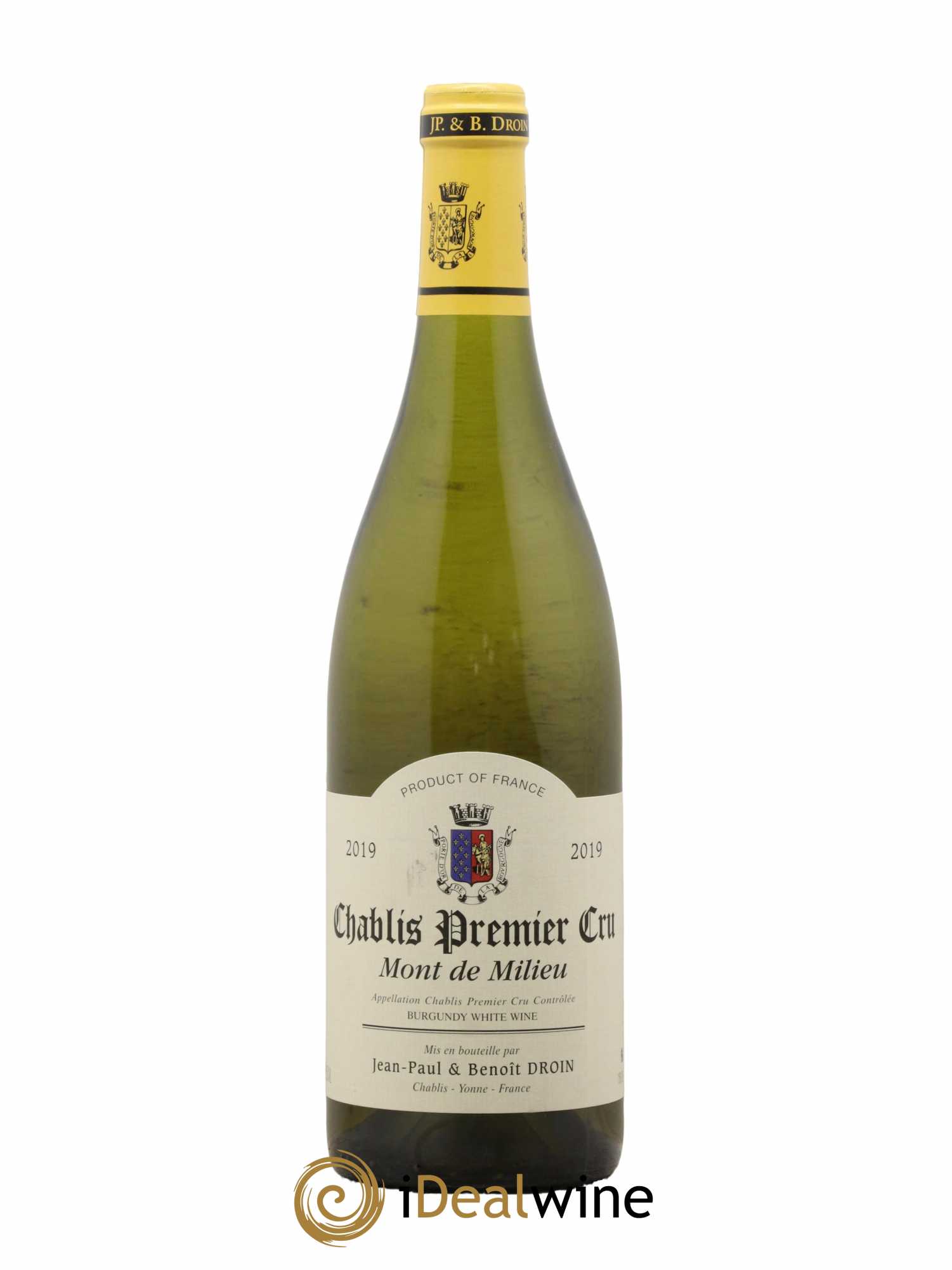 Chablis 1er Cru Mont de Milieu Jean-Paul & Benoît Droin (Domaine) 2019 - Lot de 1 bouteille - 0