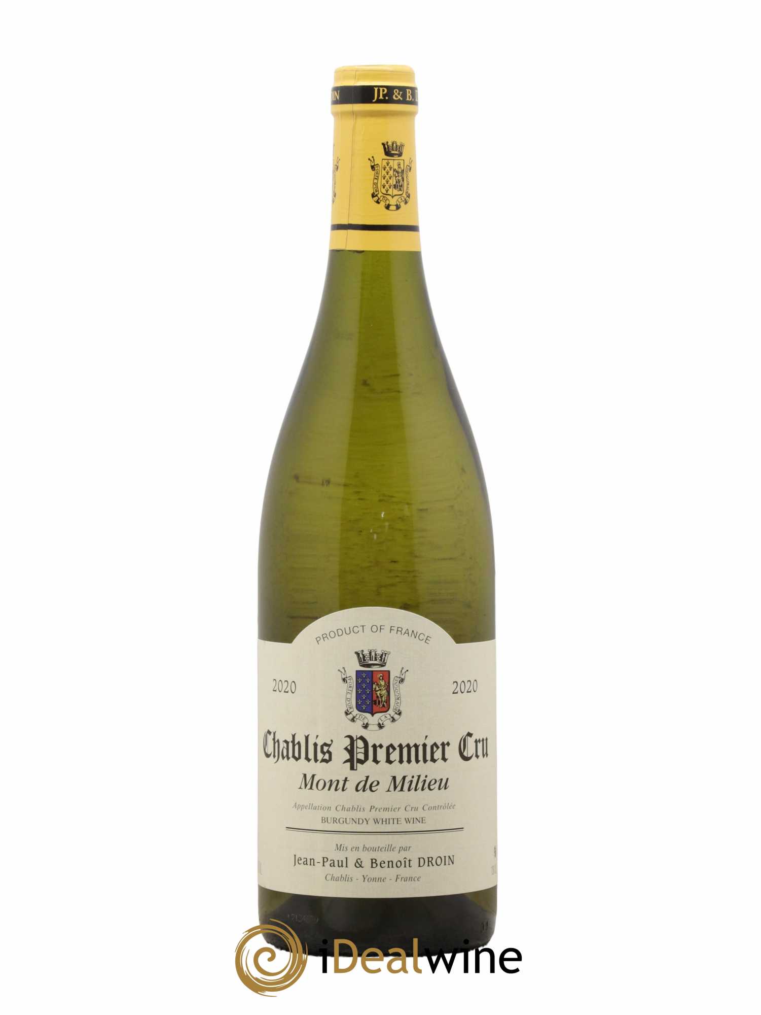 Chablis 1er Cru Mont de Milieu Jean-Paul & Benoît Droin (Domaine) 2020 - Lot de 1 bouteille - 0
