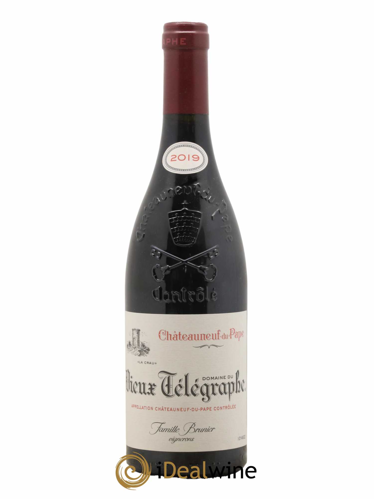 Châteauneuf-du-Pape Vieux Télégraphe (Domaine du) Vignobles Brunier 2019 - Lot de 1 bouteille - 0