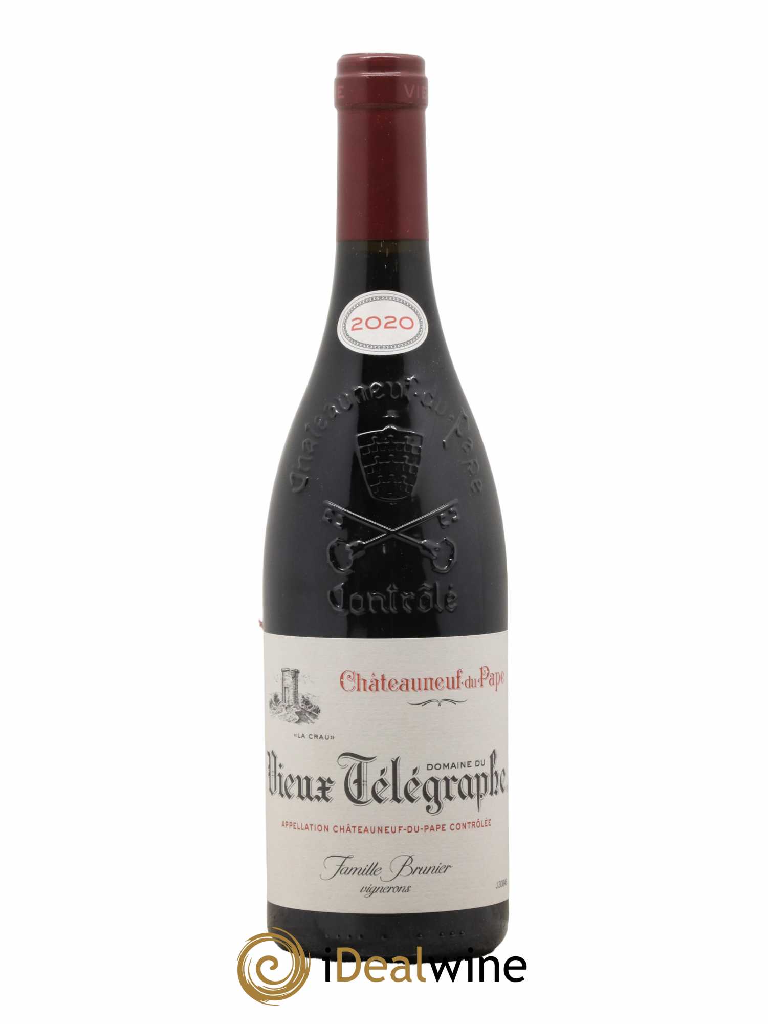 Châteauneuf-du-Pape Vieux Télégraphe (Domaine du) Vignobles Brunier 2020 - Lot de 1 bouteille - 0