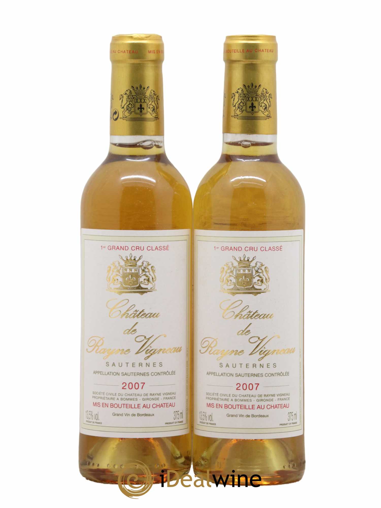 Château de Rayne Vigneau 1er Grand Cru Classé 2007 - Posten von 2 Demi-Flaschen - 0