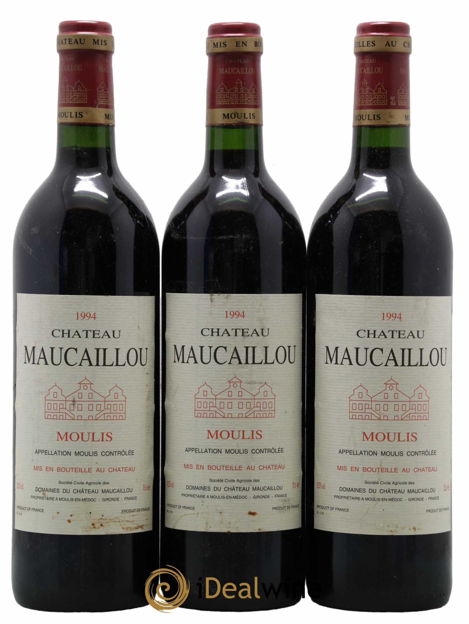 Château Maucaillou 1994 - Lot de 3 bouteilles - 0
