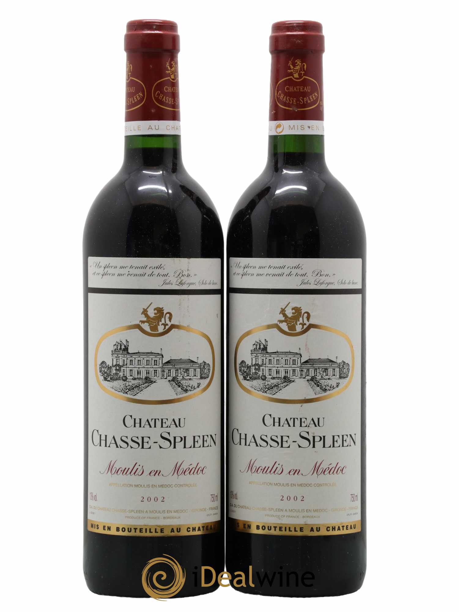 Château Chasse Spleen 2002 - Lot de 2 bouteilles - 0