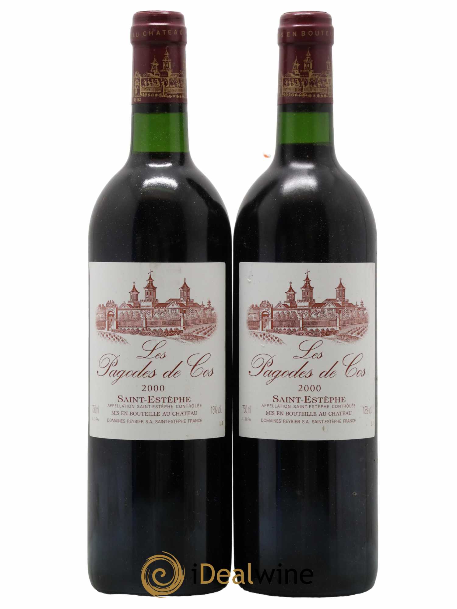 Les Pagodes de Cos Second Vin 2000 - Posten von 2 Flaschen - 0