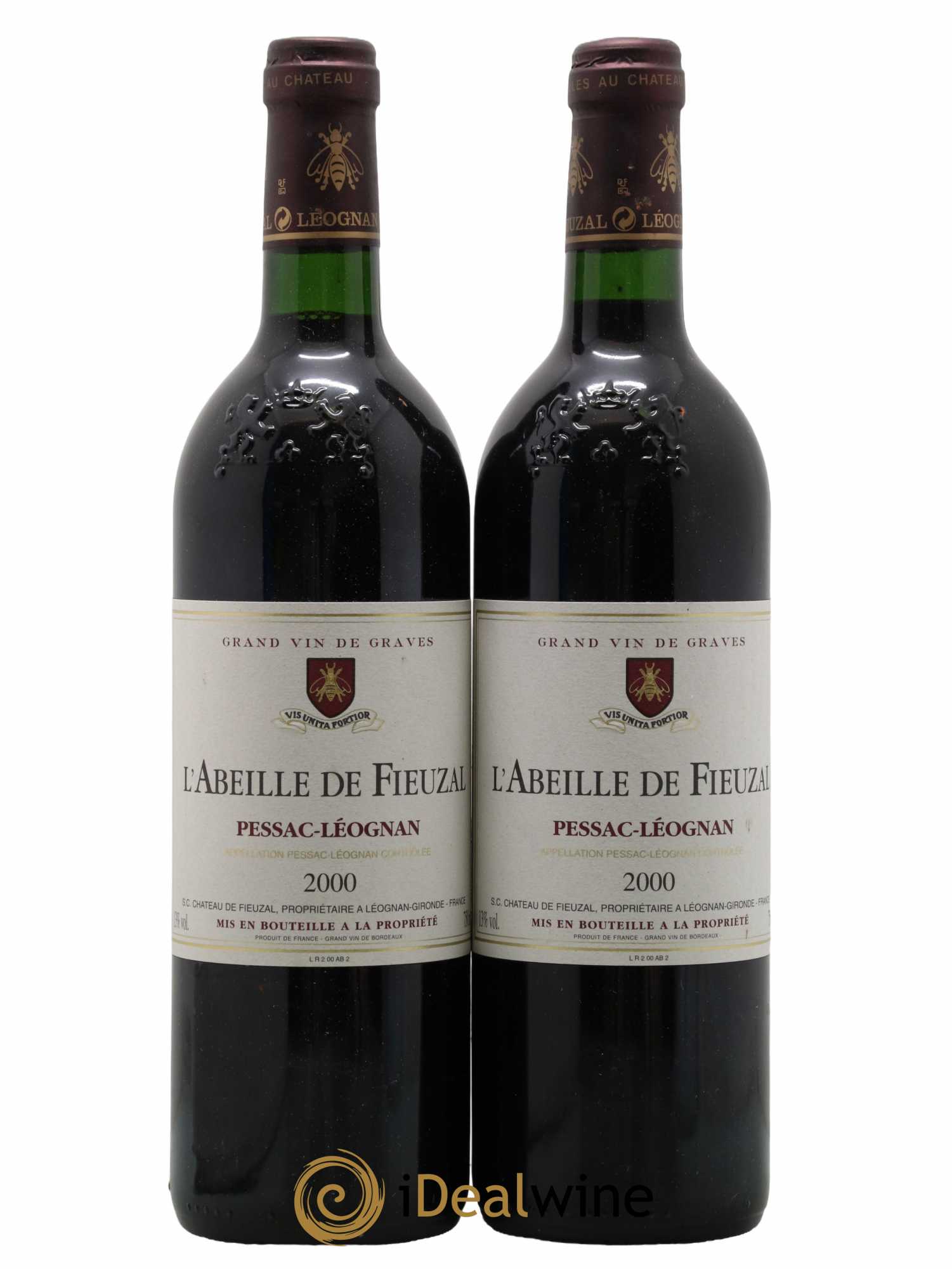 Abeille de Fieuzal 2000 - Lot de 2 bouteilles - 0