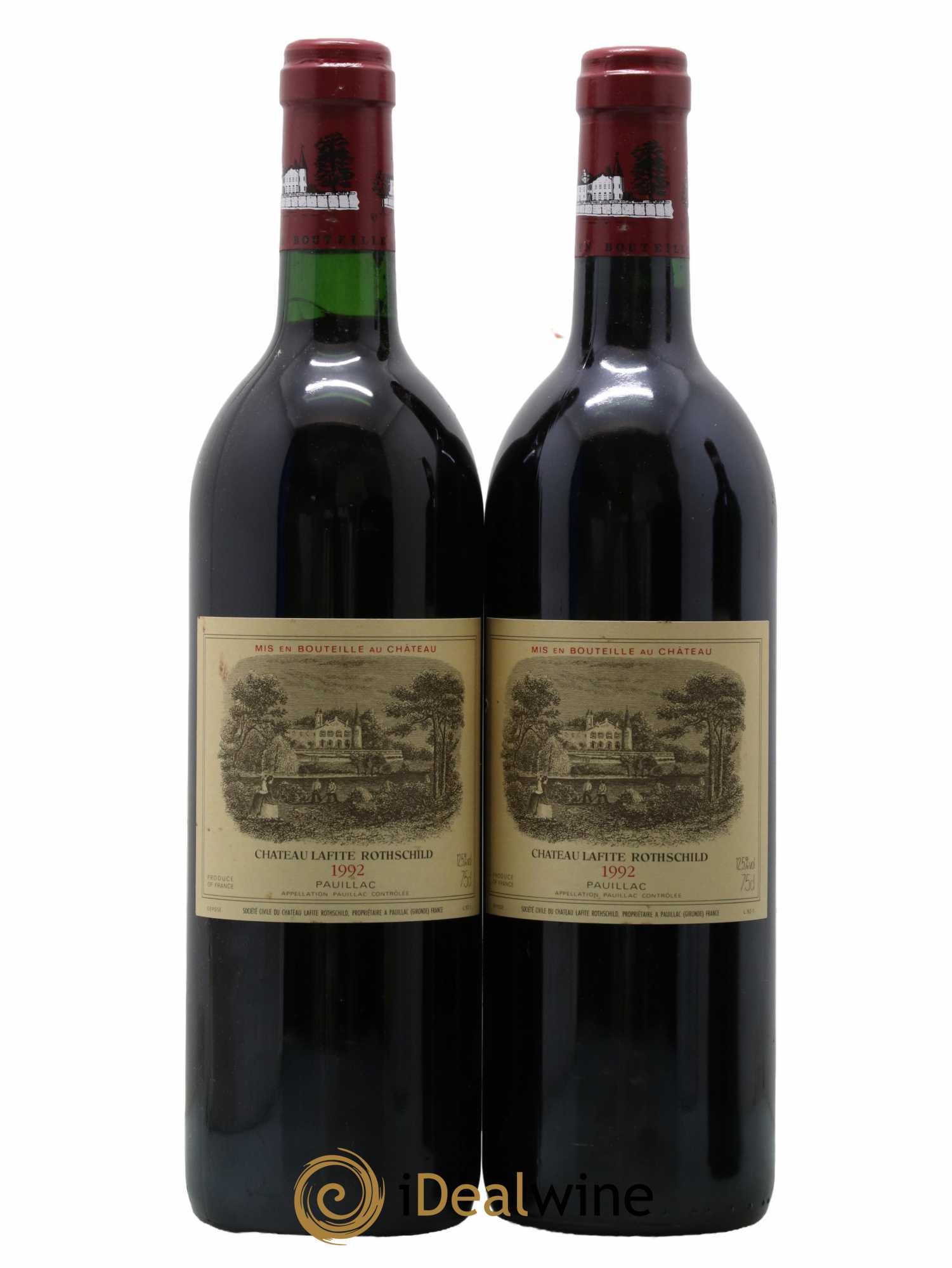 Château Lafite Rothschild 1er Grand Cru Classé 1992 - Lot de 2 bouteilles - 0