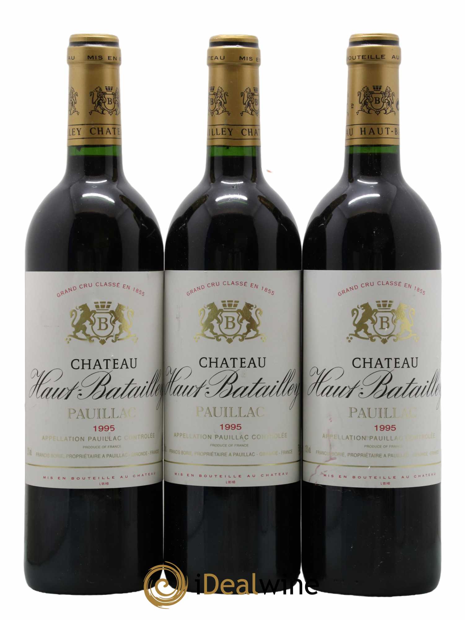 Château Haut Batailley 5ème Grand Cru Classé 1995 - Lot de 3 bouteilles - 0