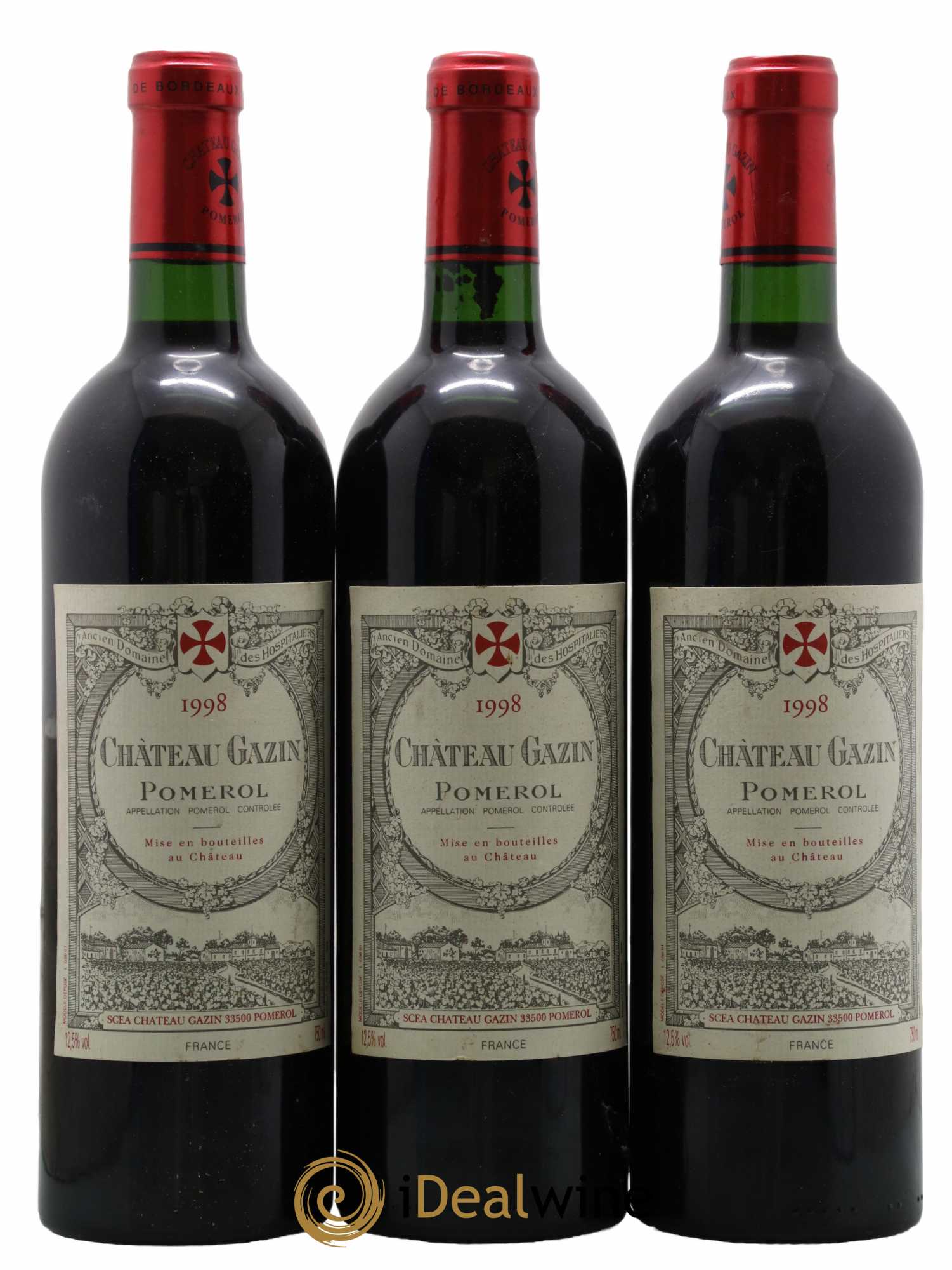 Château Gazin 1998 - Lot de 3 bouteilles - 0