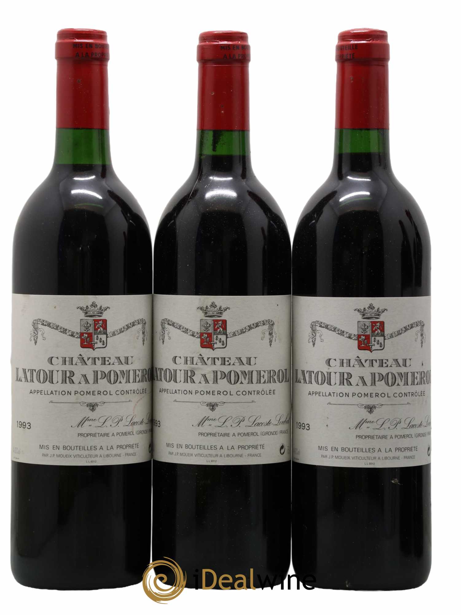 Château Latour à Pomerol 1993 - Lot de 3 bouteilles - 0