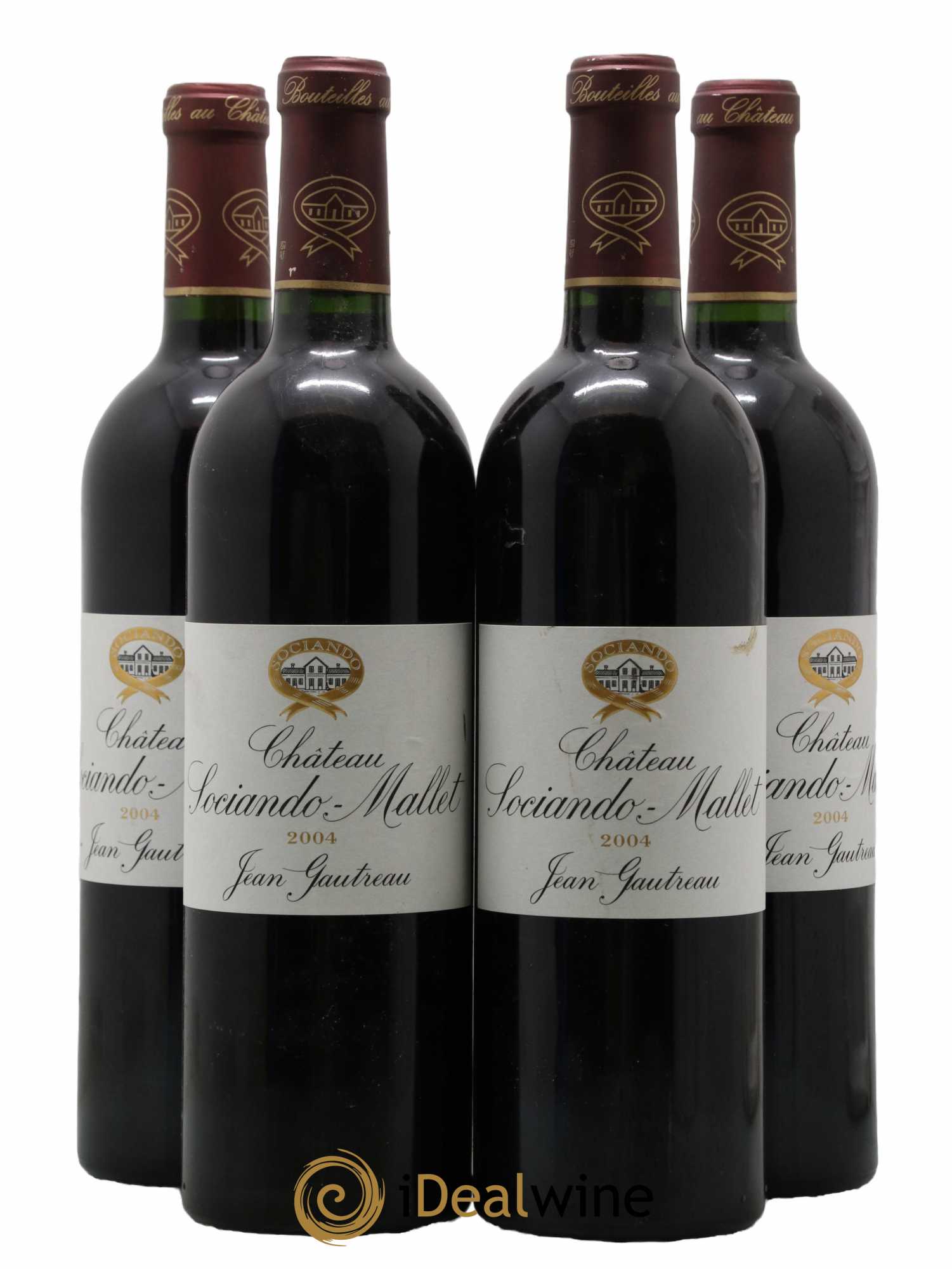 Château Sociando Mallet 2004 - Lot de 4 bouteilles - 0