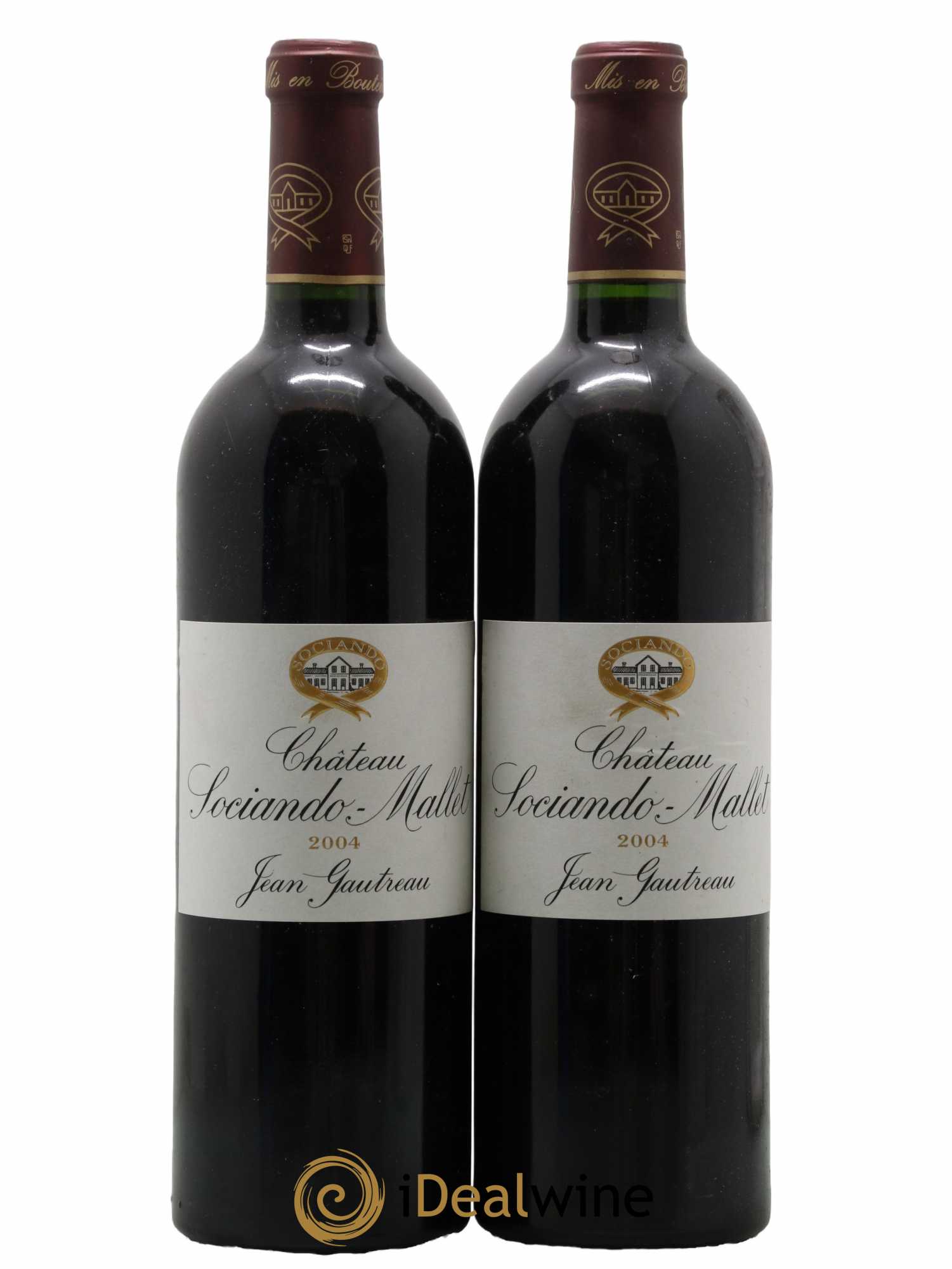 Château Sociando Mallet 2004 - Lot de 2 bouteilles - 0