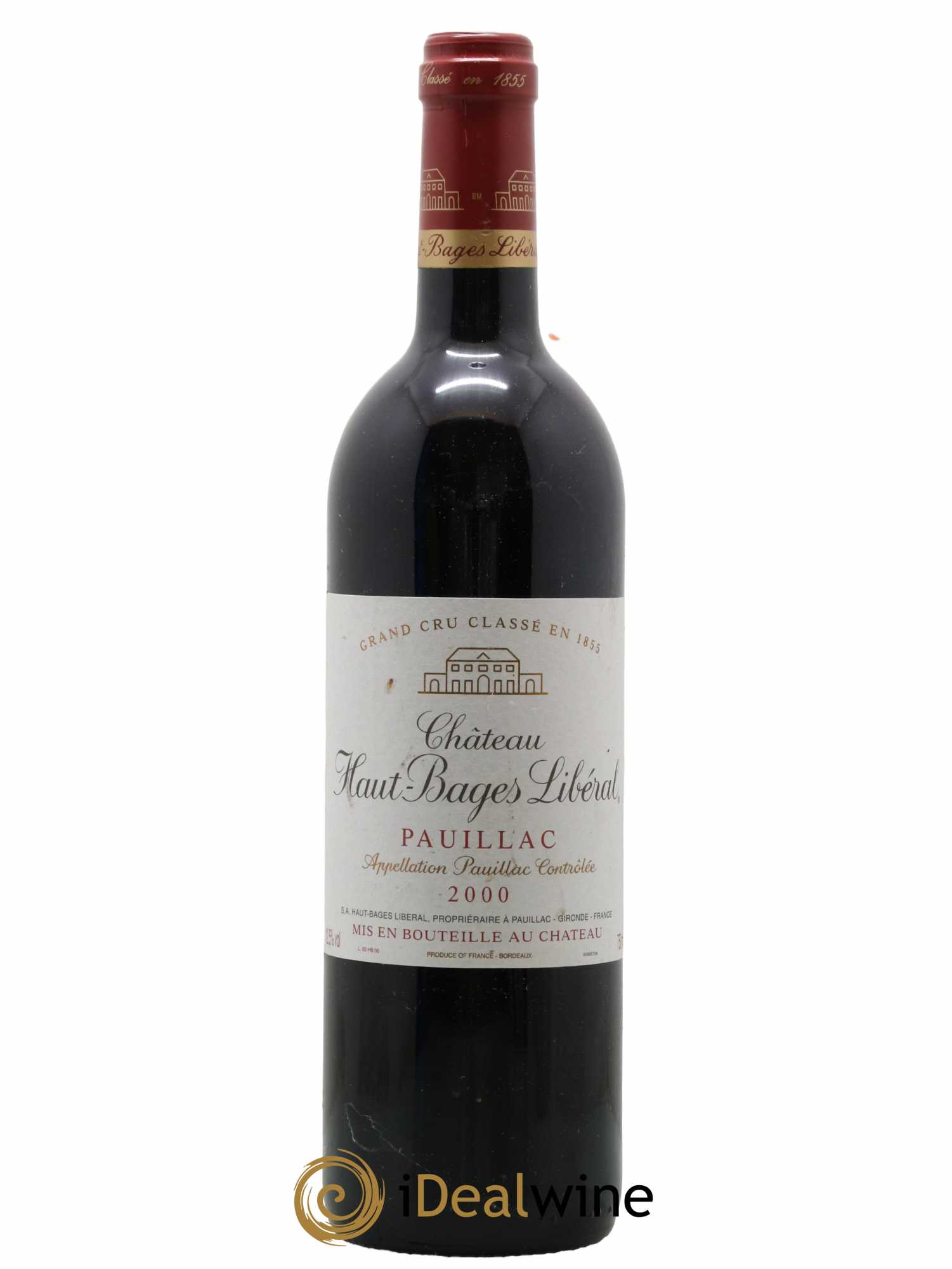 Château Haut Bages Libéral 5ème Grand Cru Classé 2000 - Lot de 1 bouteille - 0