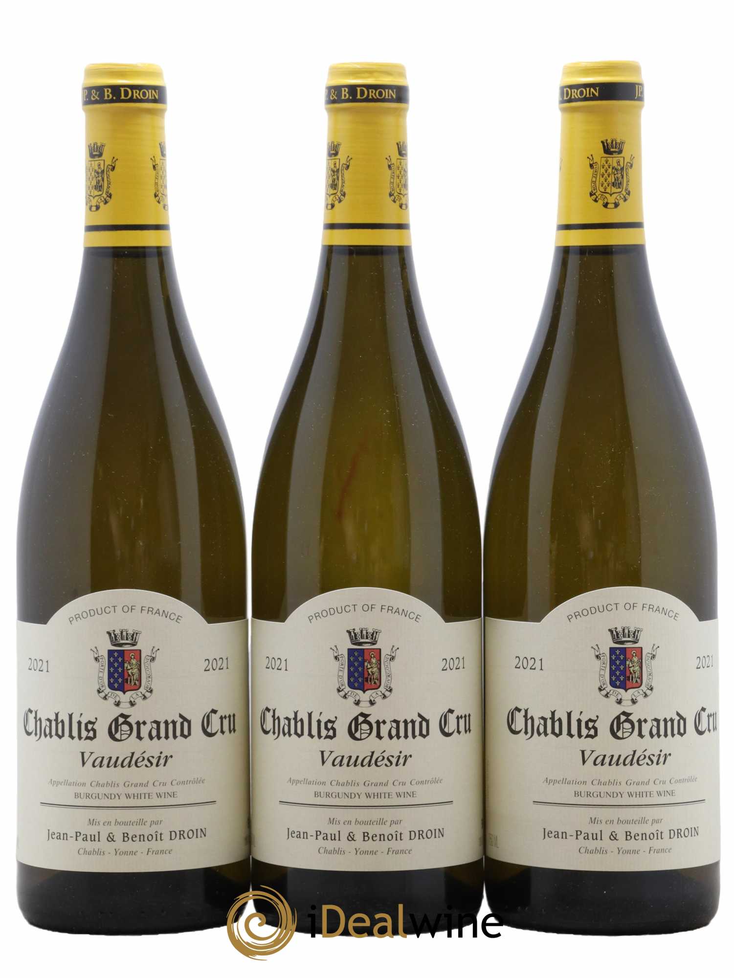 Chablis Grand Cru Vaudésir Jean-Paul & Benoît Droin (Domaine) 2021 - Lot de 3 bouteilles - 0