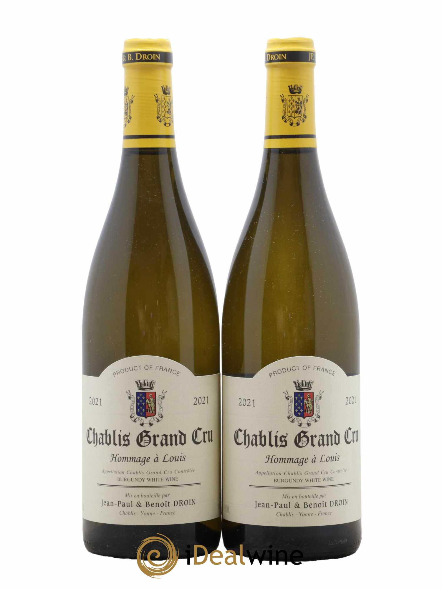 Chablis Grand Cru Hommage à Louis Jean-Paul & Benoît Droin (Domaine) 2021 - Lot de 2 bouteilles - 0