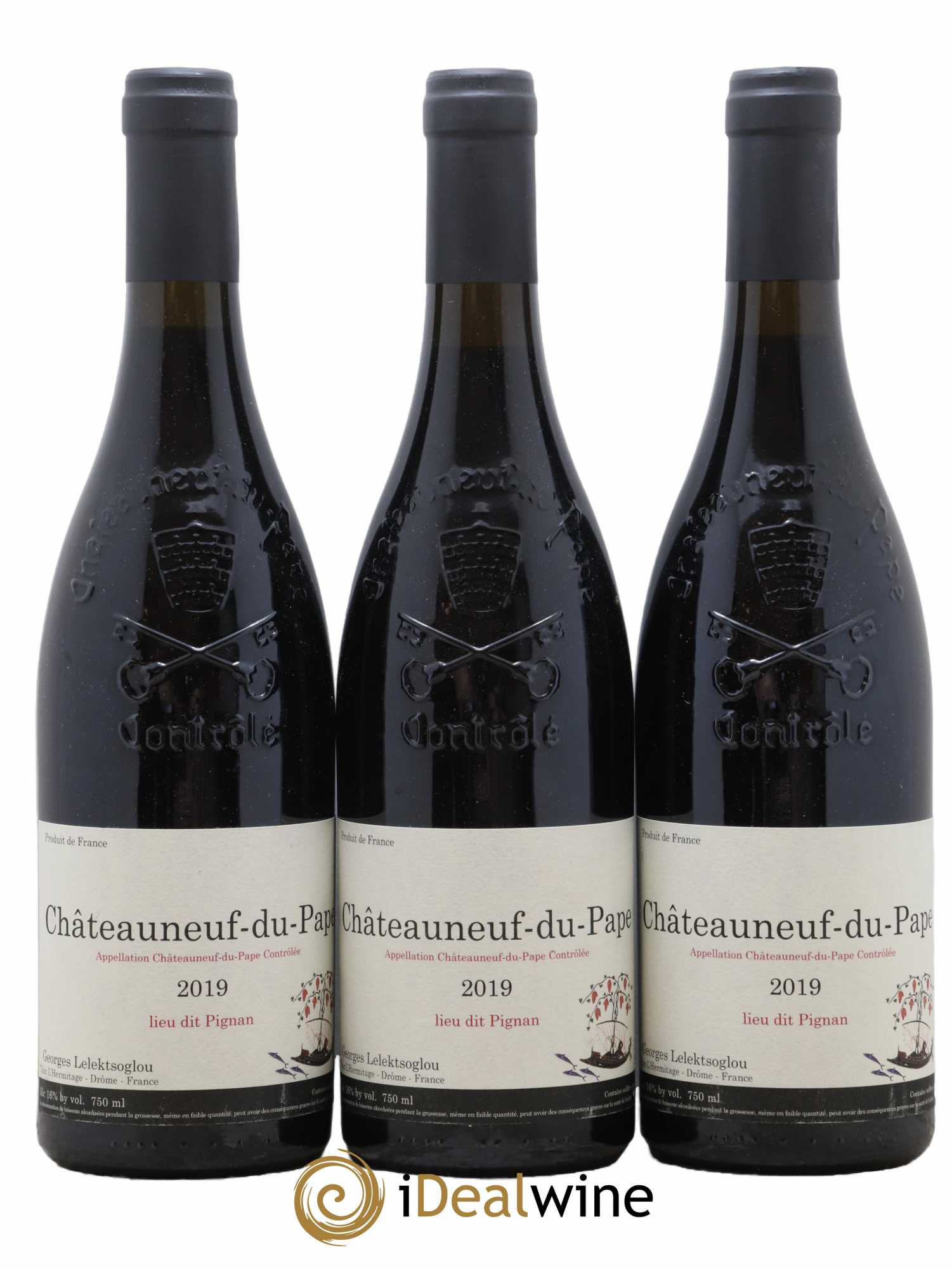 Châteauneuf-du-Pape Pignan Domaine Georges Lelektsoglou 2019 - Lot de 3 bouteilles - 0