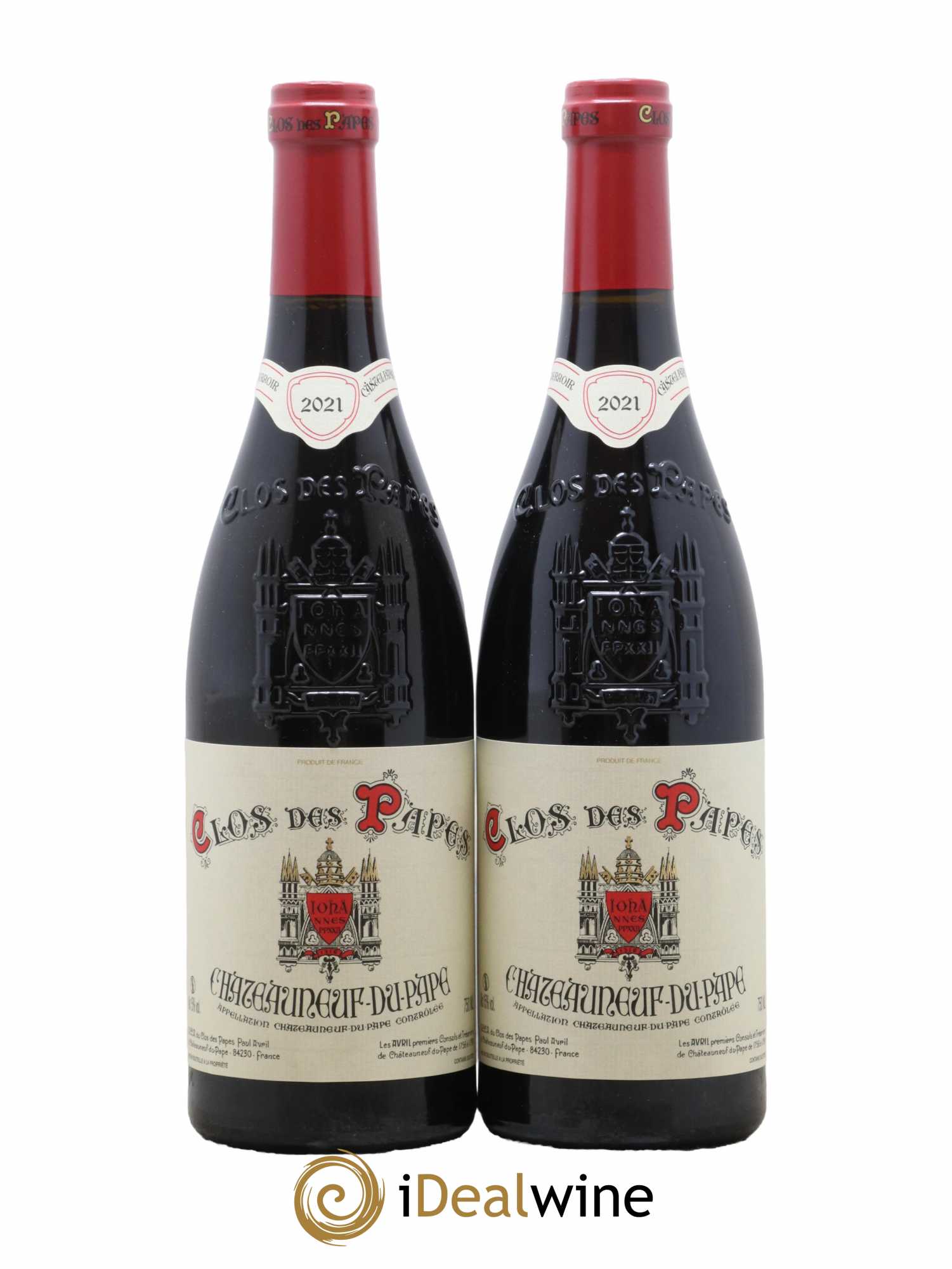 Châteauneuf-du-Pape Clos des Papes - Paul Avril 2021 - Lot de 2 bouteilles - 0