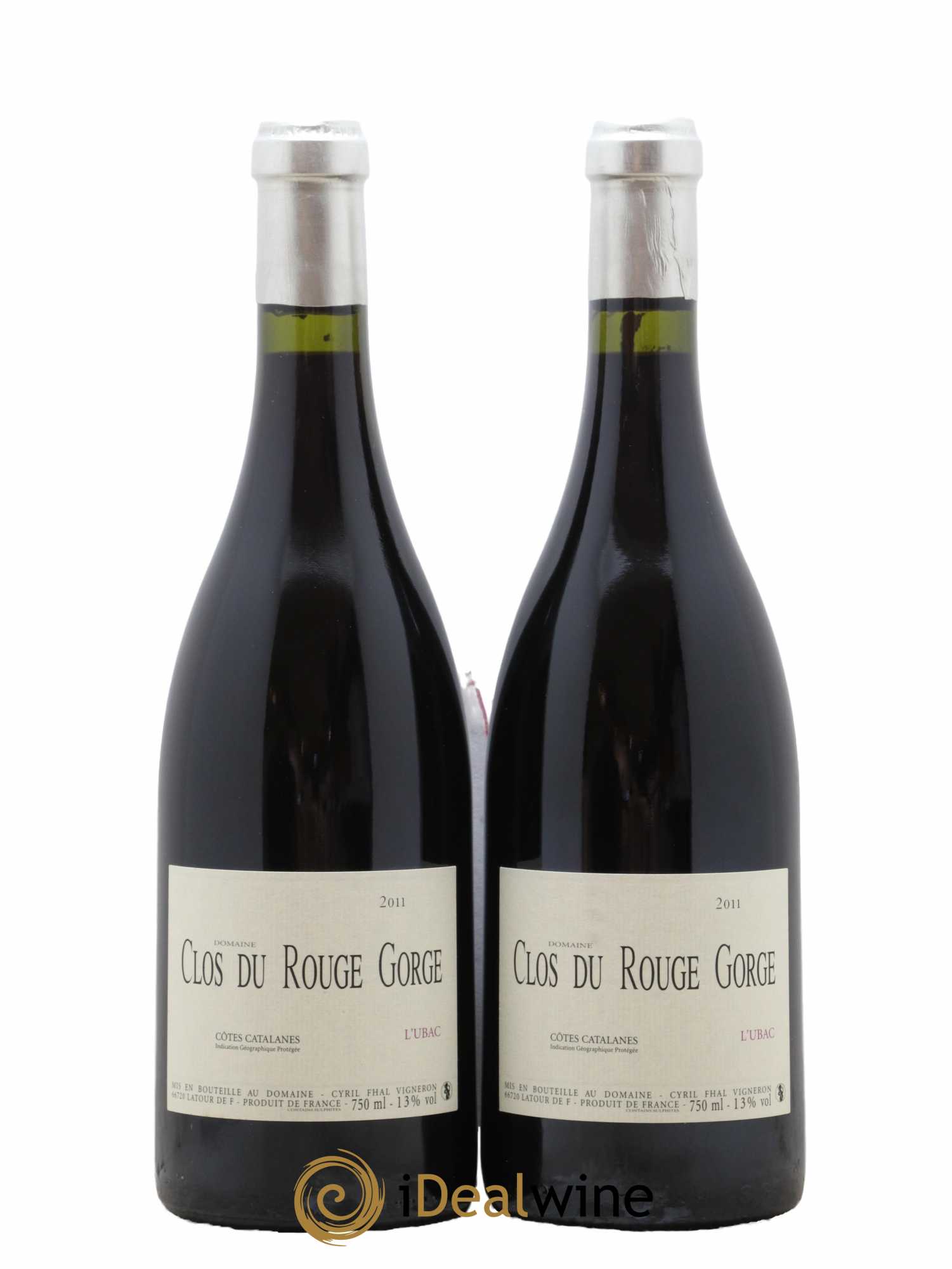 Côtes Catalanes Clos du Rouge Gorge L'Ubac Cyril Fhal 2011 - Lot de 2 bouteilles - 0