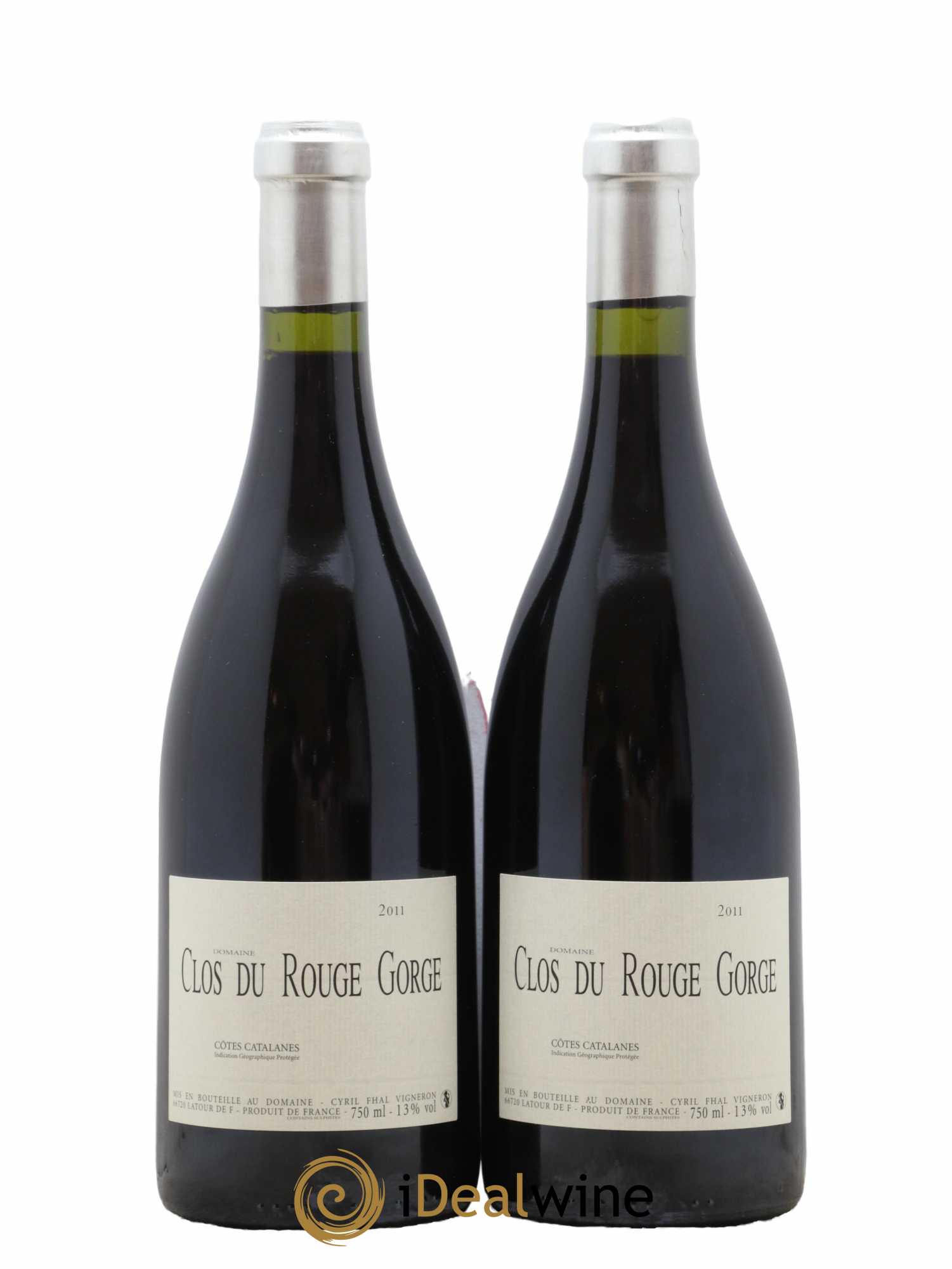 Côtes Catalanes Clos du Rouge Gorge Cyril Fhal 2011 - Lot de 2 bouteilles - 0
