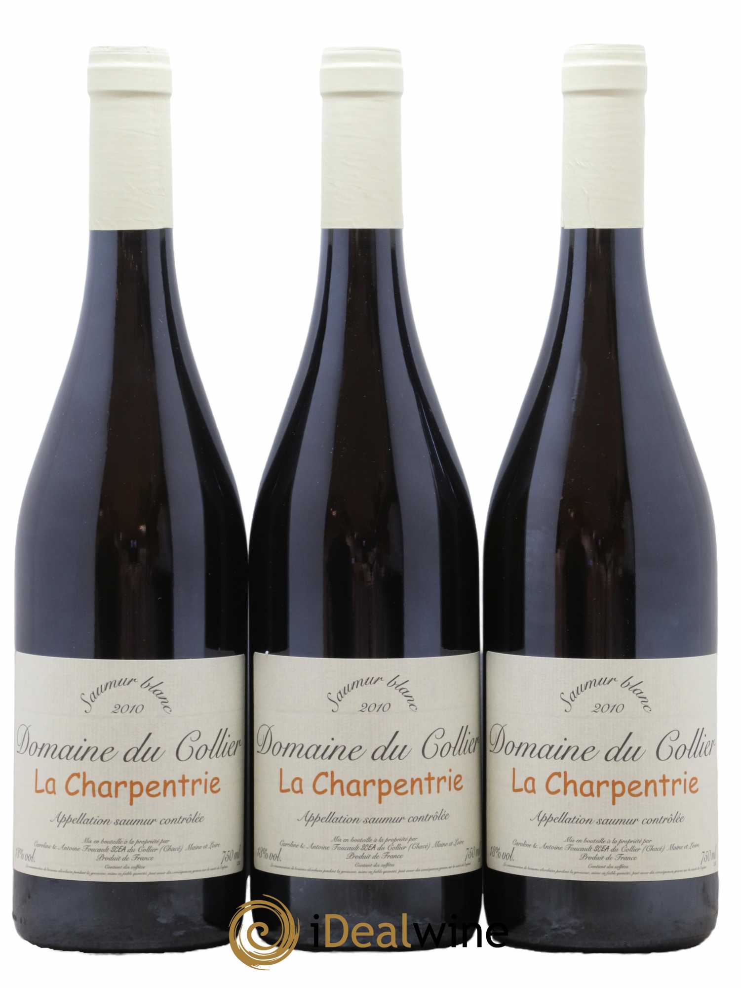 Saumur La Charpentrie Domaine du Collier 2010 - Lot de 3 bouteilles - 0
