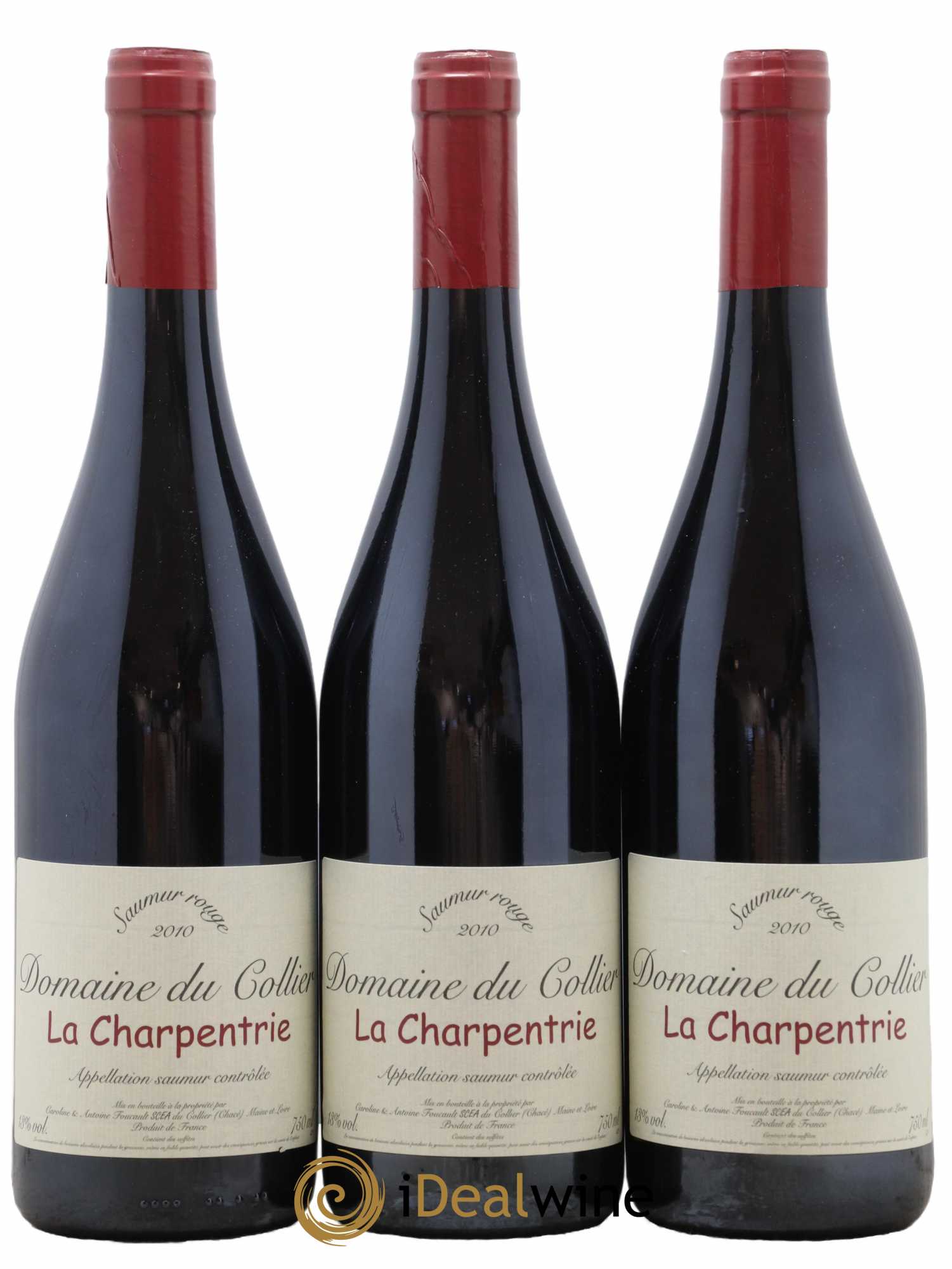 Saumur La Charpentrie Domaine du Collier 2010 - Lot de 3 bouteilles - 0
