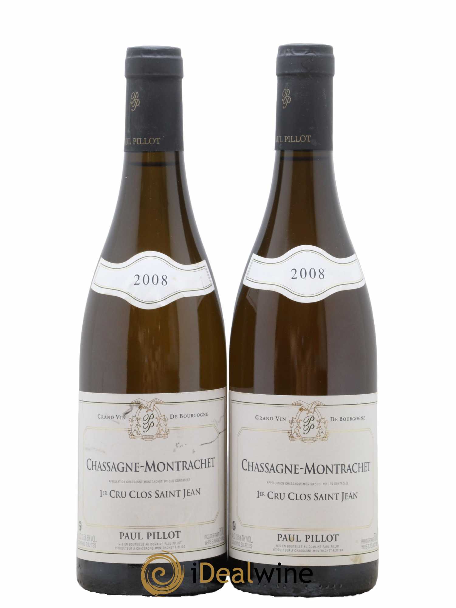 Chassagne-Montrachet 1er Cru Clos Saint-Jean Paul Pillot (Domaine) 2008 - Lot de 2 bouteilles - 0