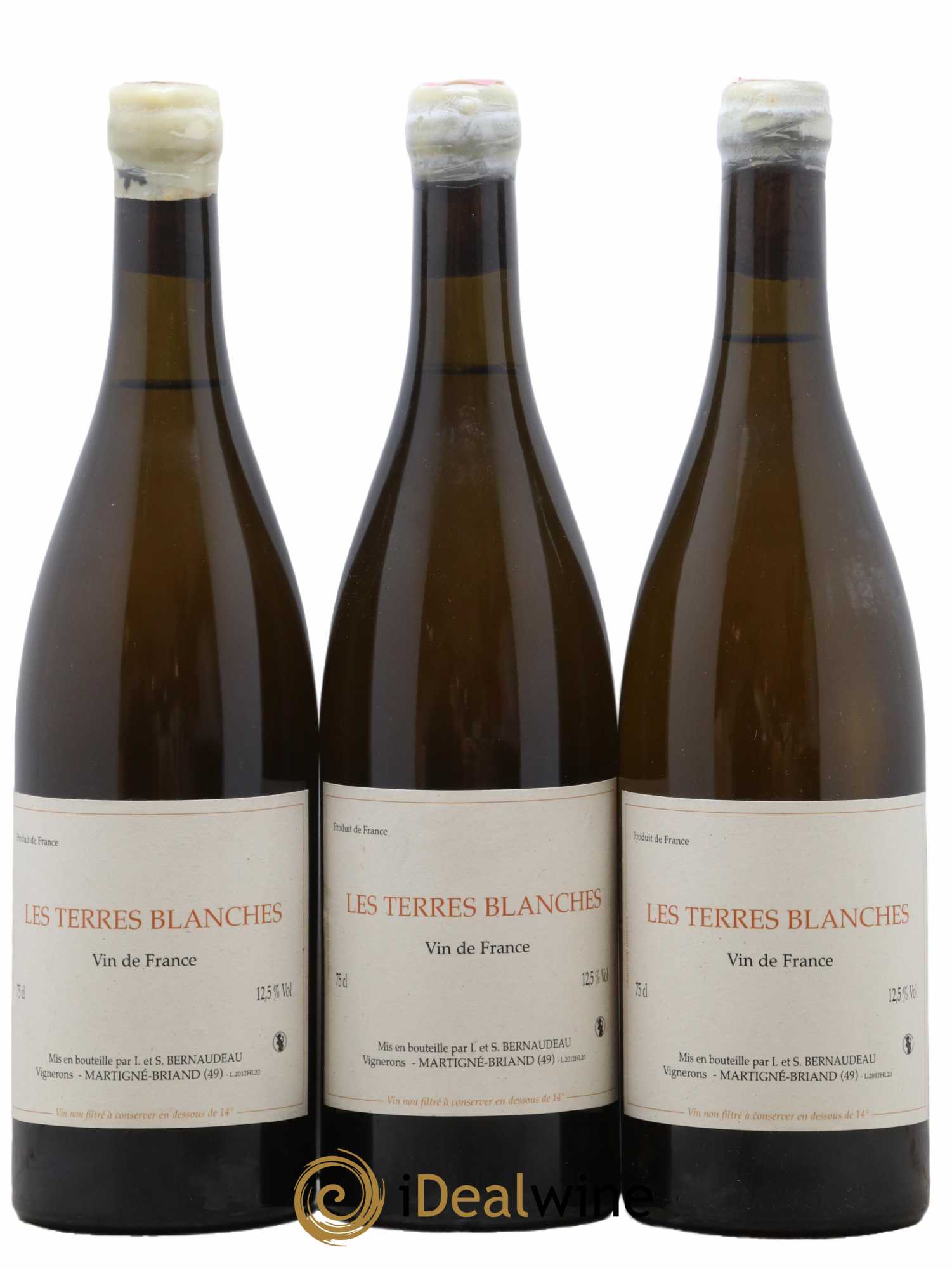 Vin de France Les Terres Blanches Stéphane Bernaudeau 2012 - Lot de 3 bouteilles - 0