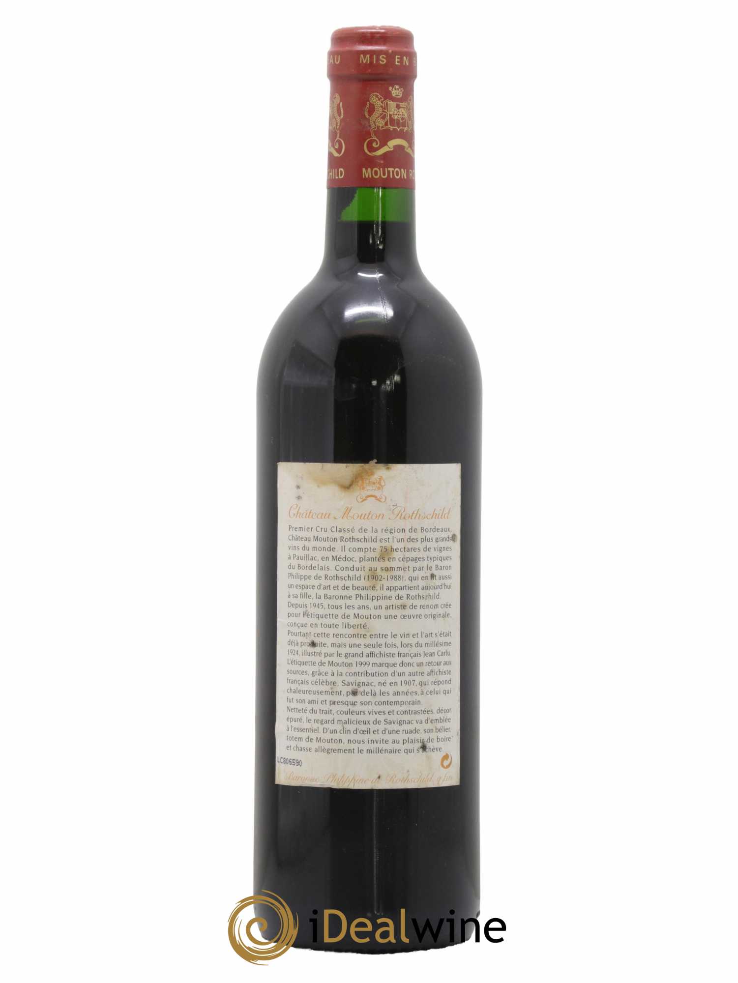 Château Mouton Rothschild 1er Grand Cru Classé 1999 - Lot de 1 bouteille - 1