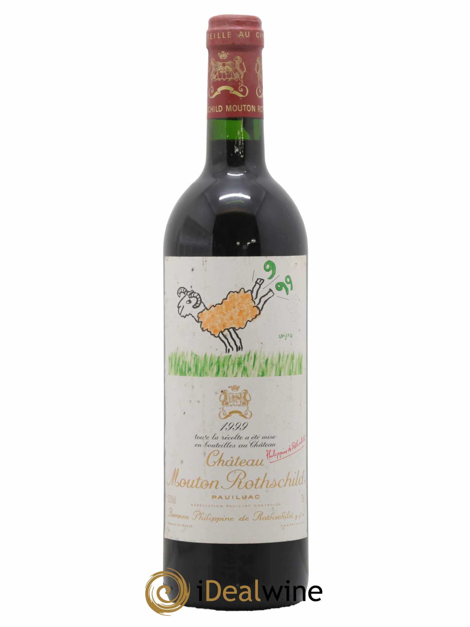 Château Mouton Rothschild 1er Grand Cru Classé 1999 - Lot de 1 bouteille - 0