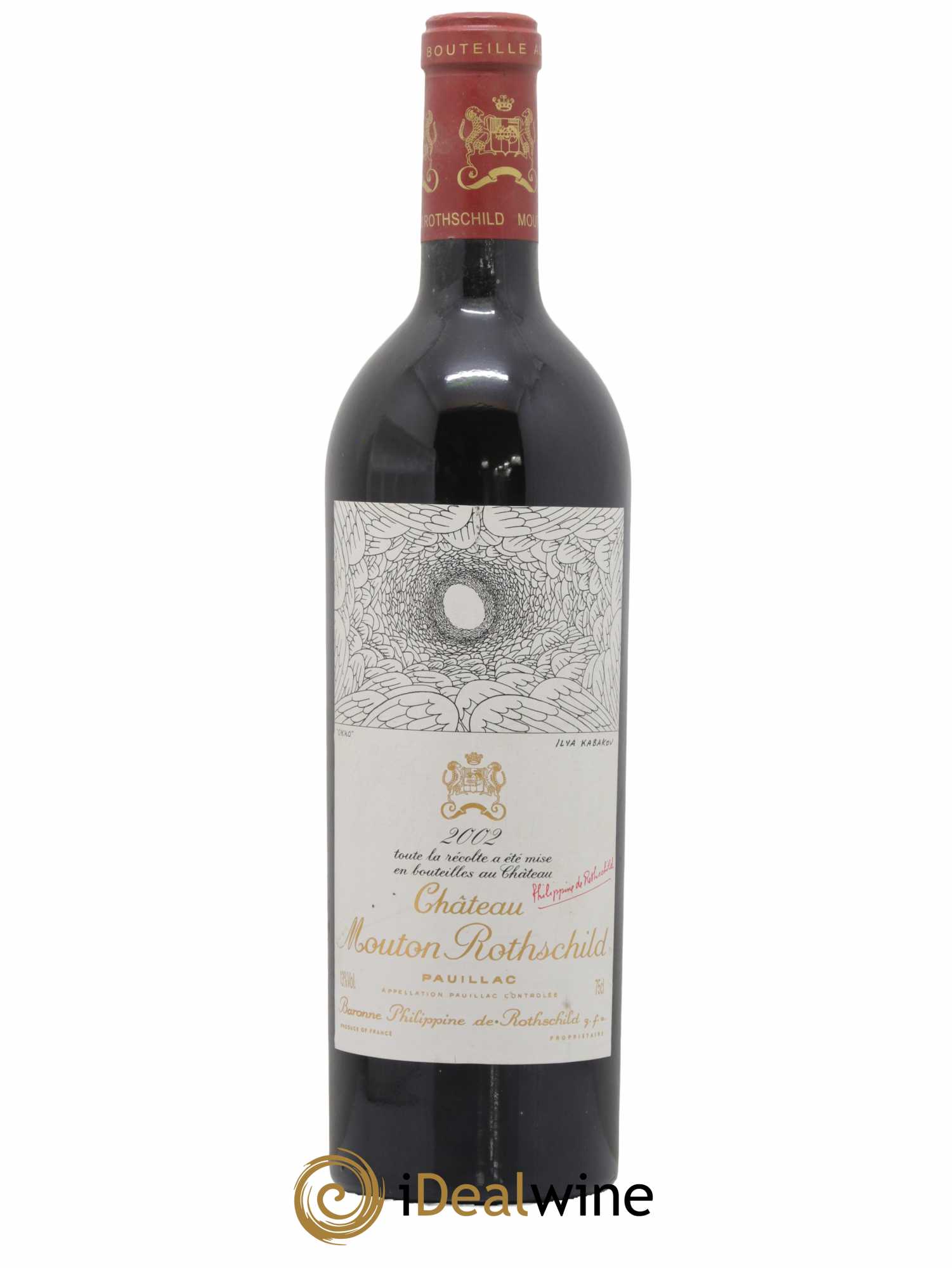Château Mouton Rothschild 1er Grand Cru Classé 2002 - Lot de 1 bouteille - 0