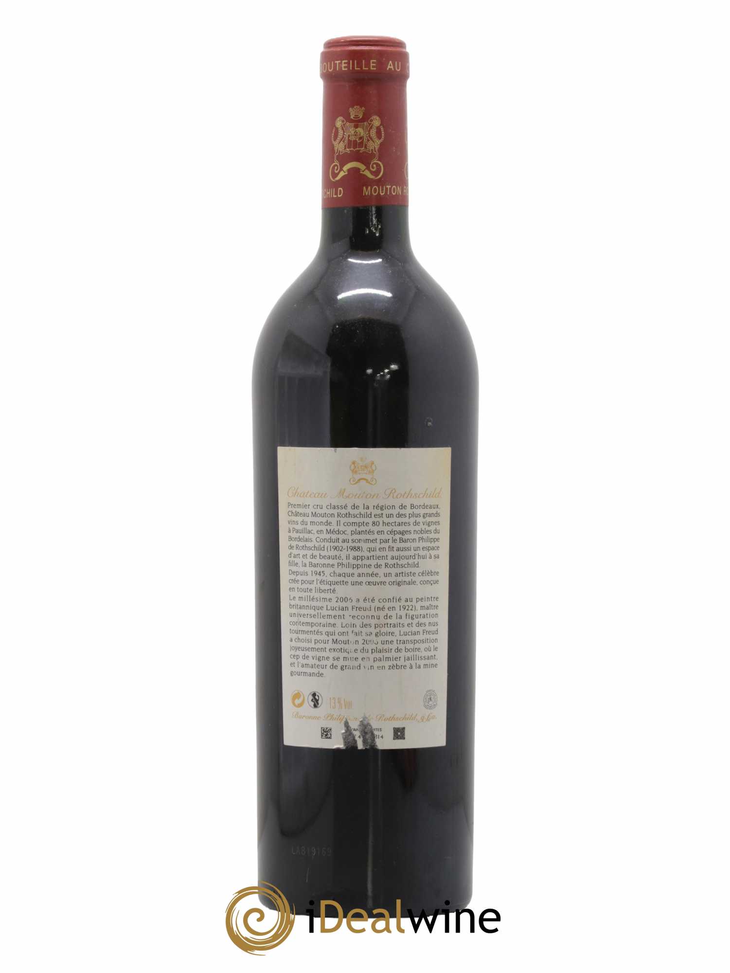 Château Mouton Rothschild 1er Grand Cru Classé 2006 - Lot de 1 bouteille - 1