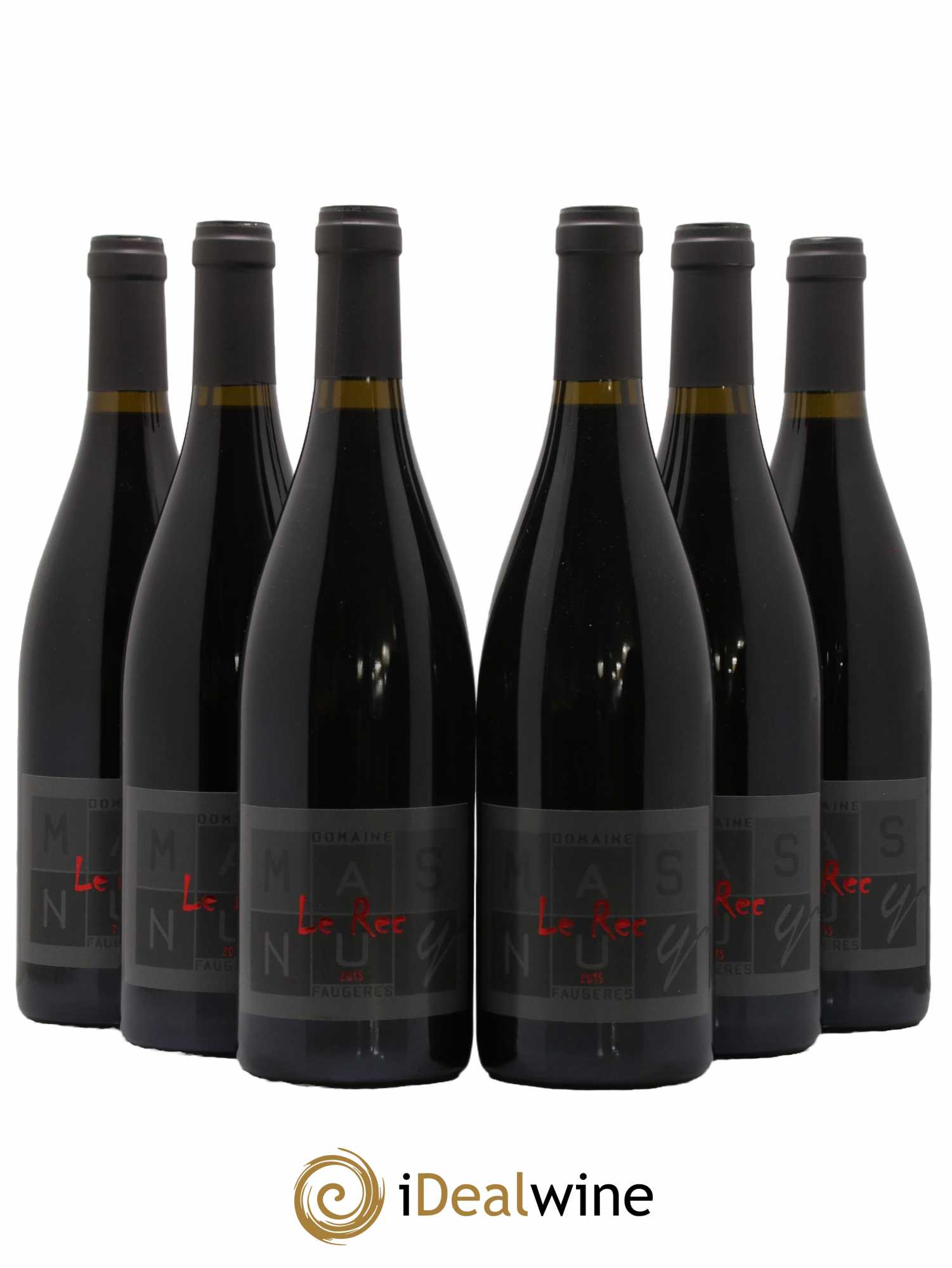 Faugères Le Rec Domaine Mas Nuy 2015 - Lotto di 6 bottiglie - 0