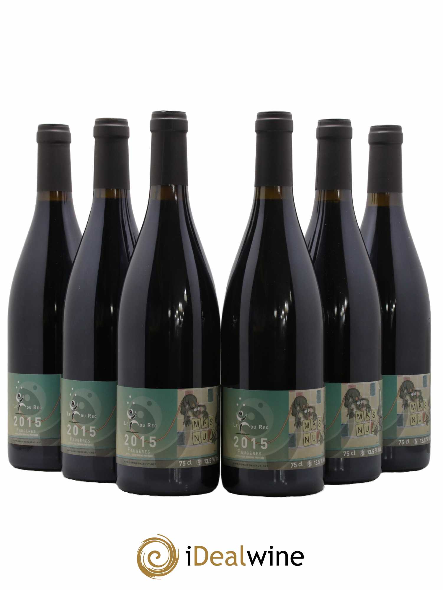 Faugères Le Fou du Rec Domaine Mas Nuy 2015 - Lot de 6 bouteilles - 0