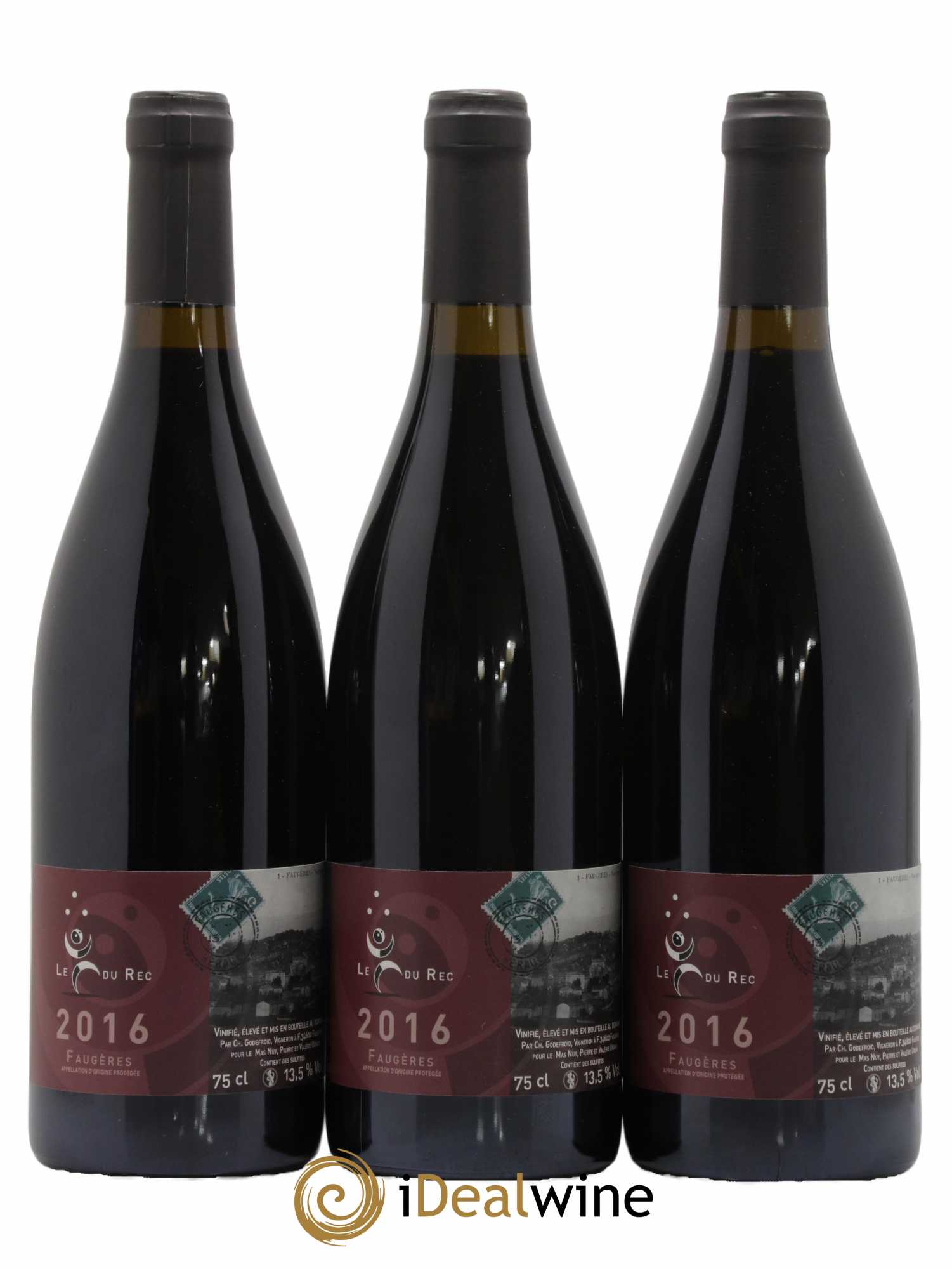 Faugères Le Fou du Rec Domaine Mas Nuy 2016 - Lotto di 6 bottiglie - 2