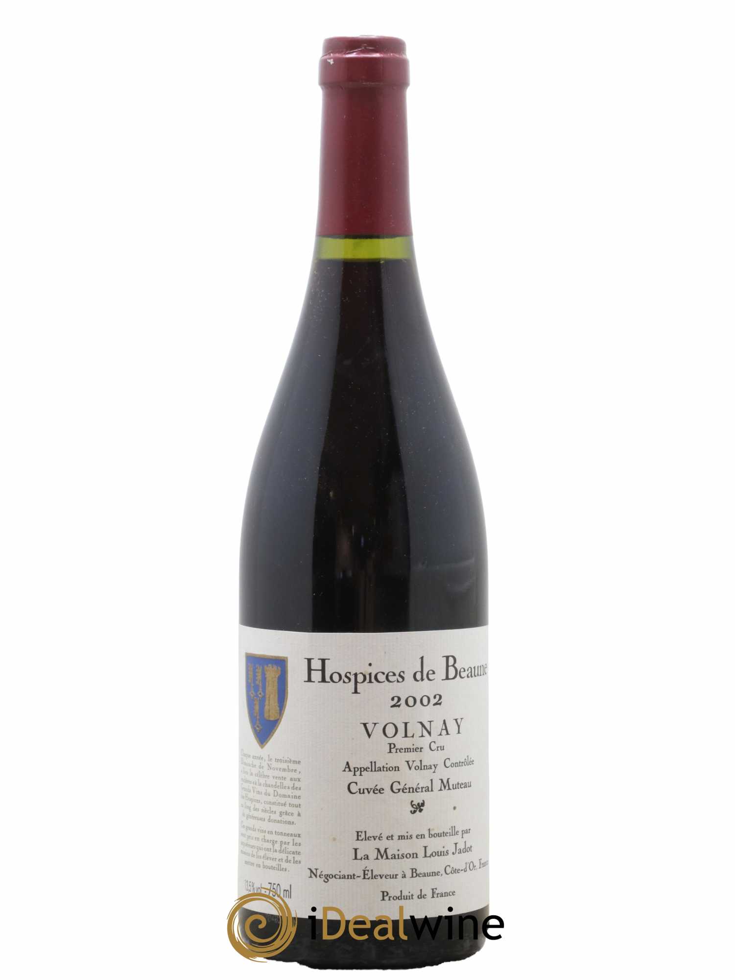 Volnay 1er Cru Cuvée Général Muteau Hospices de Beaune Maison Louis Jadot 2002 - Lot de 1 bouteille - 0