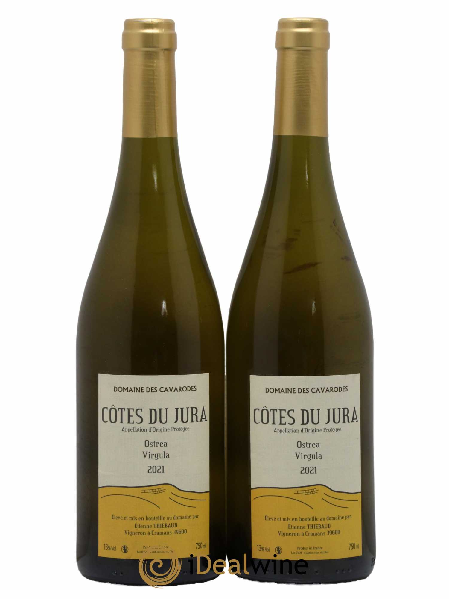 Côtes du Jura Ostrea Virgula Cavarodes (Domaine des) - Etienne Thiébaud 2021 - Lot de 2 bouteilles - 0